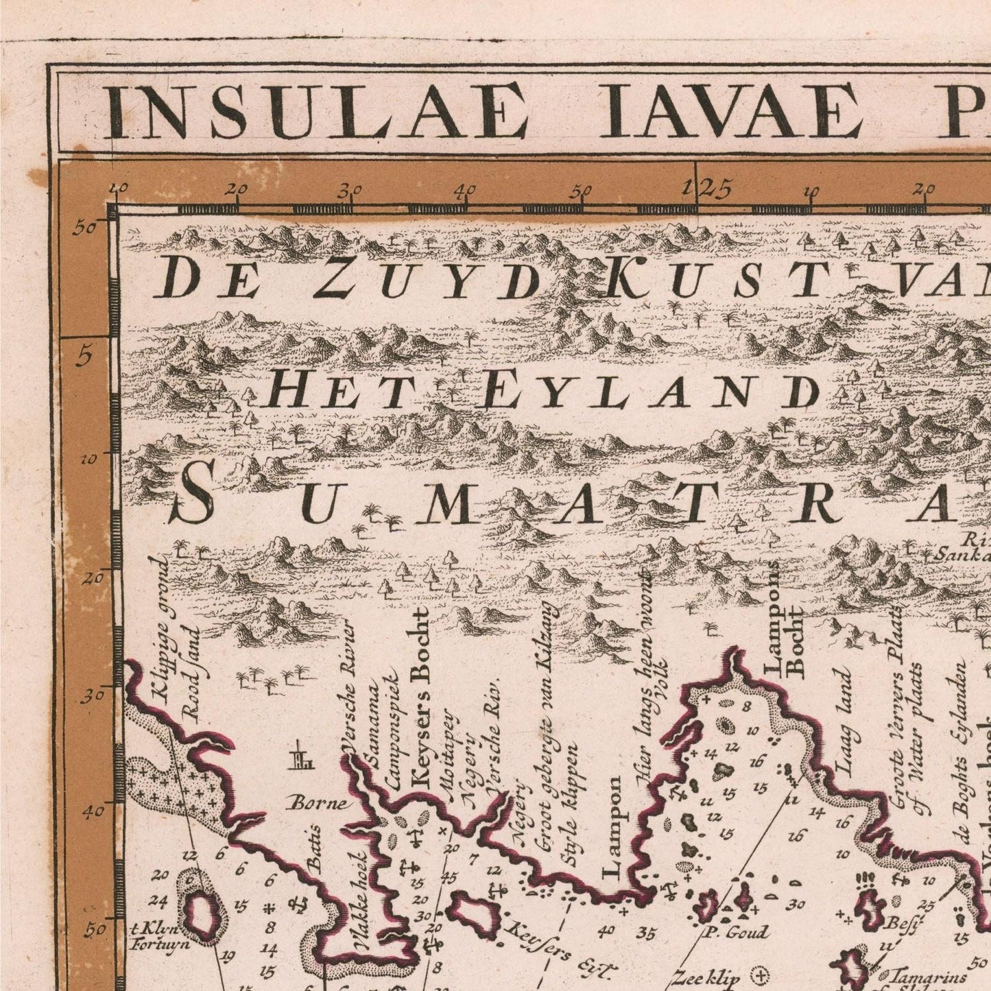 detail of the map from the top left corner