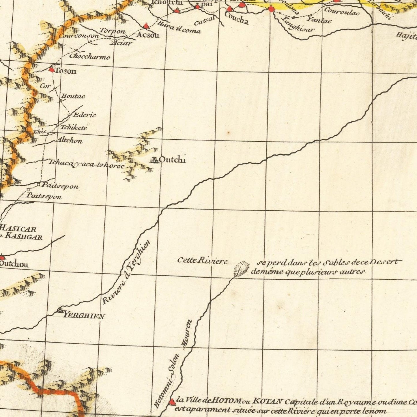 detail of the map from the centre left