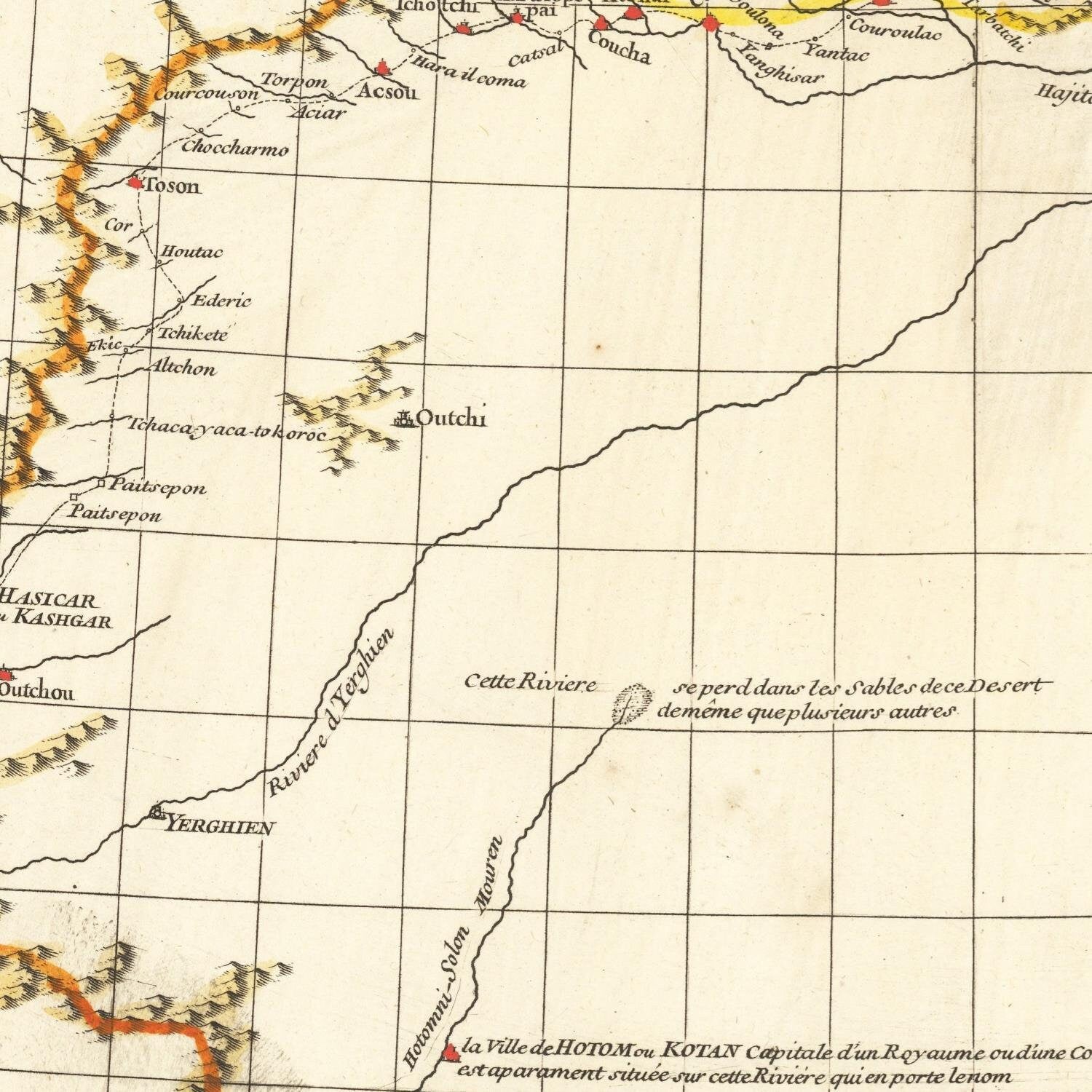 detail of the map from the centre left