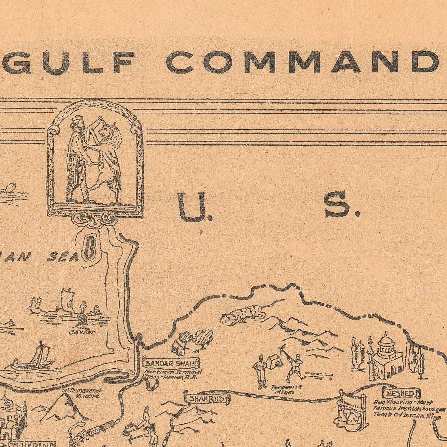 detail of the map from the centre left