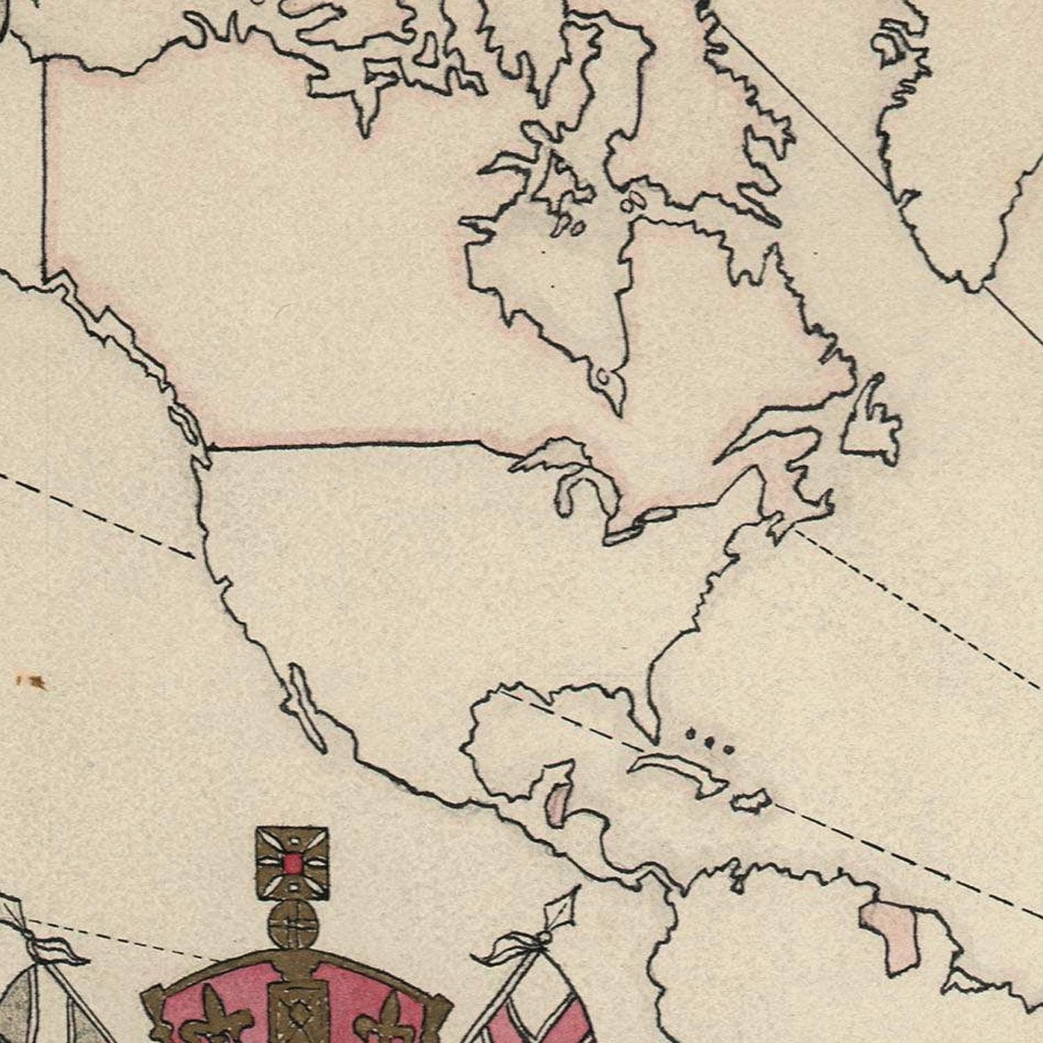 detail of the map from the centre left