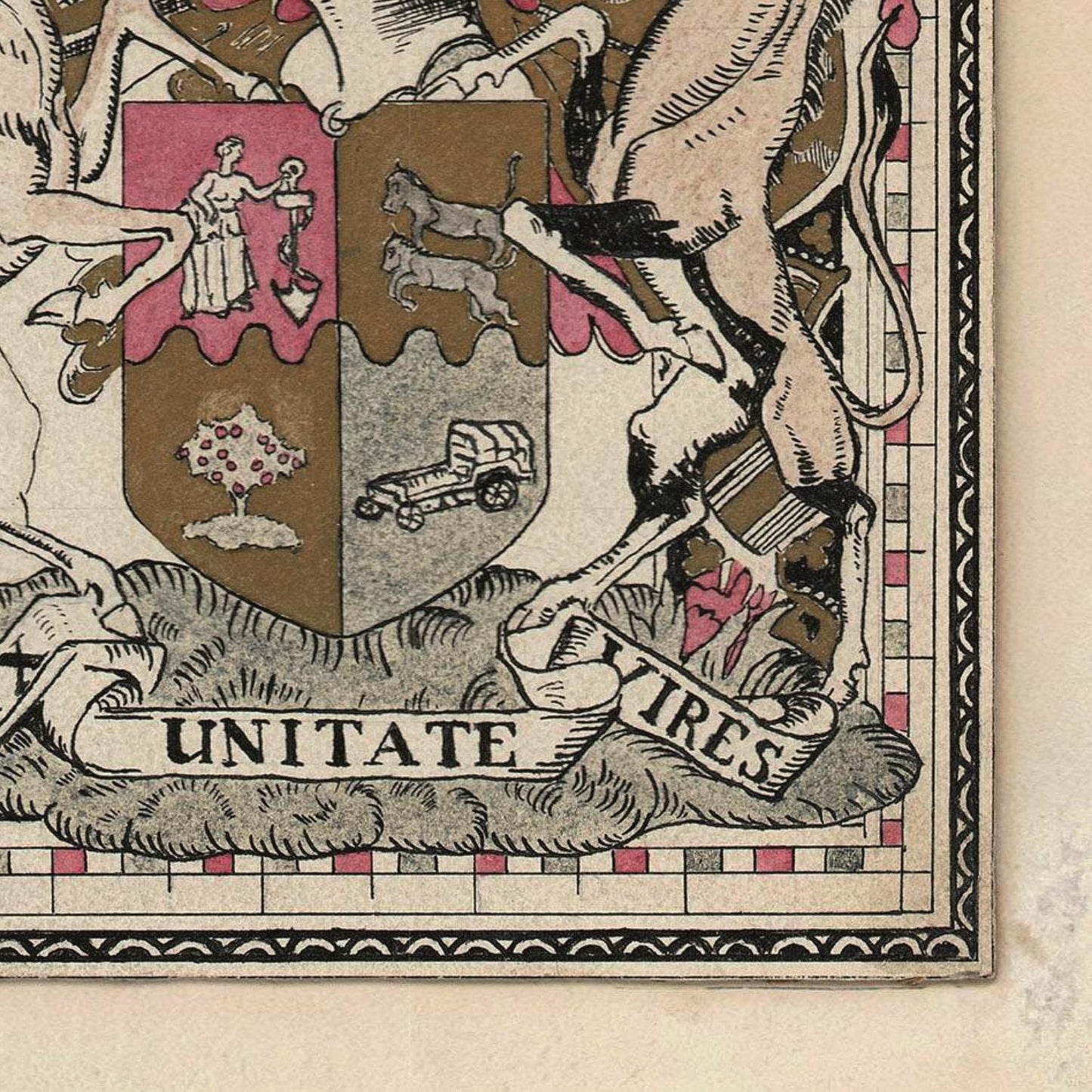 detail of the map from the bottom right corner