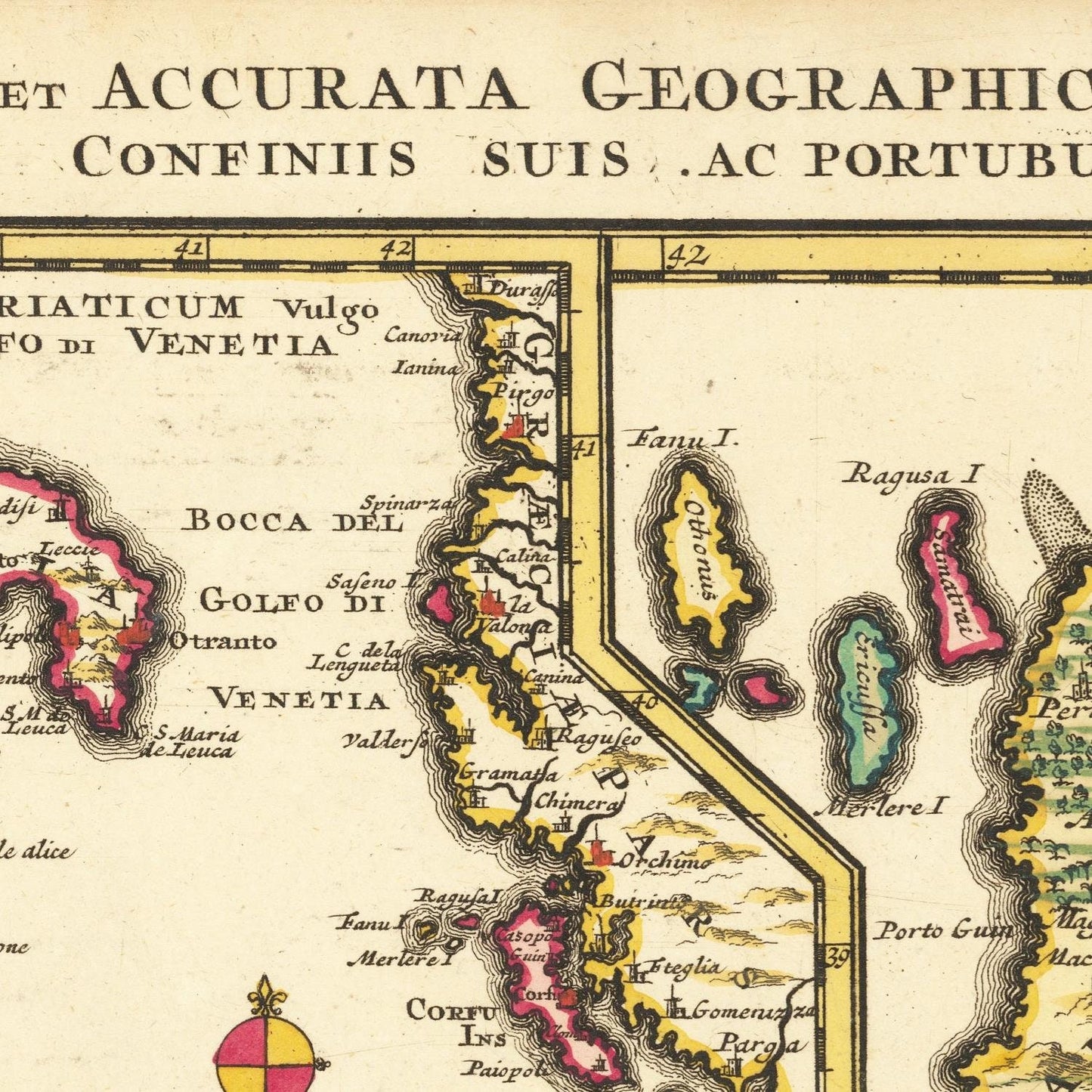 detail of the map from the centre left