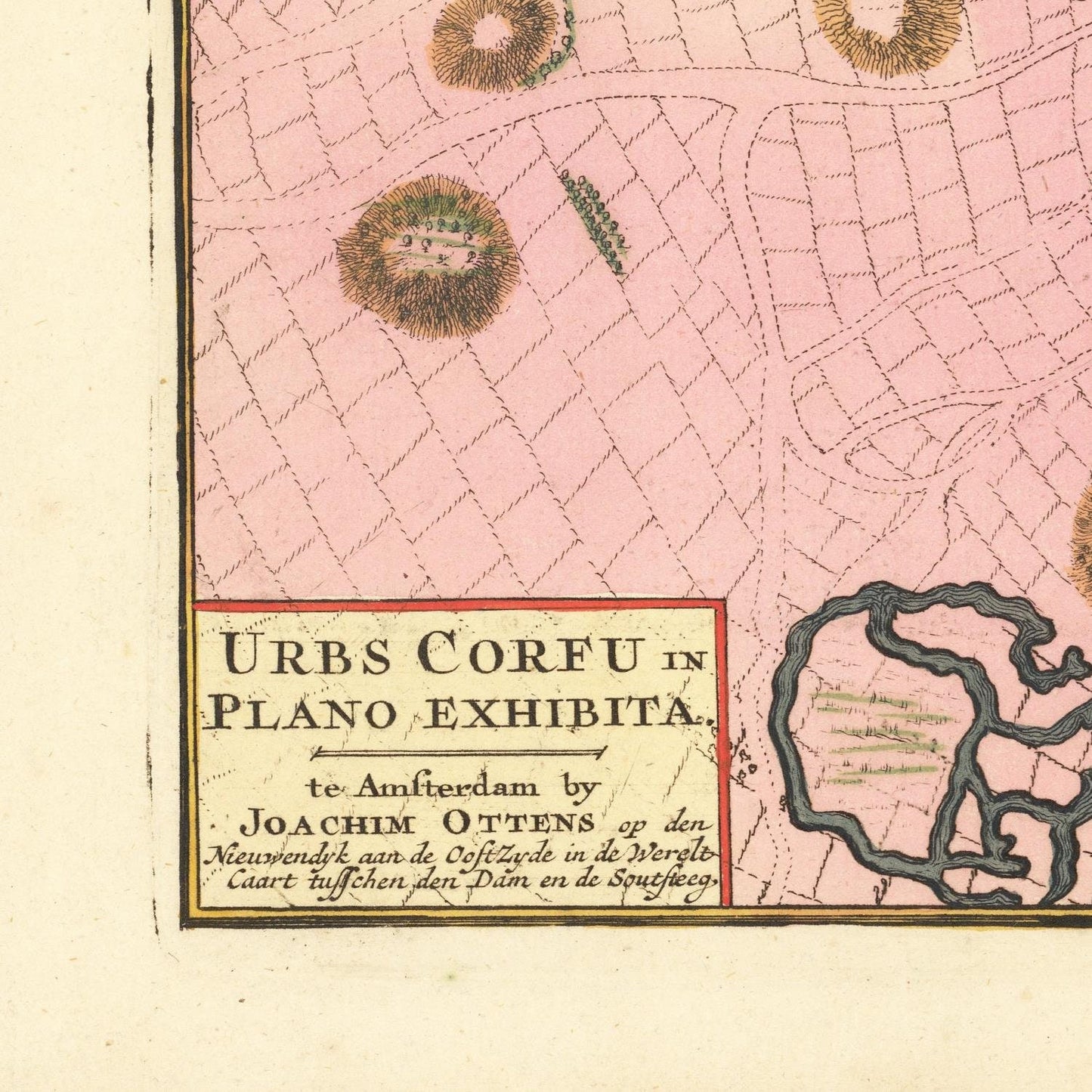 detail of the map from the bottom left corner