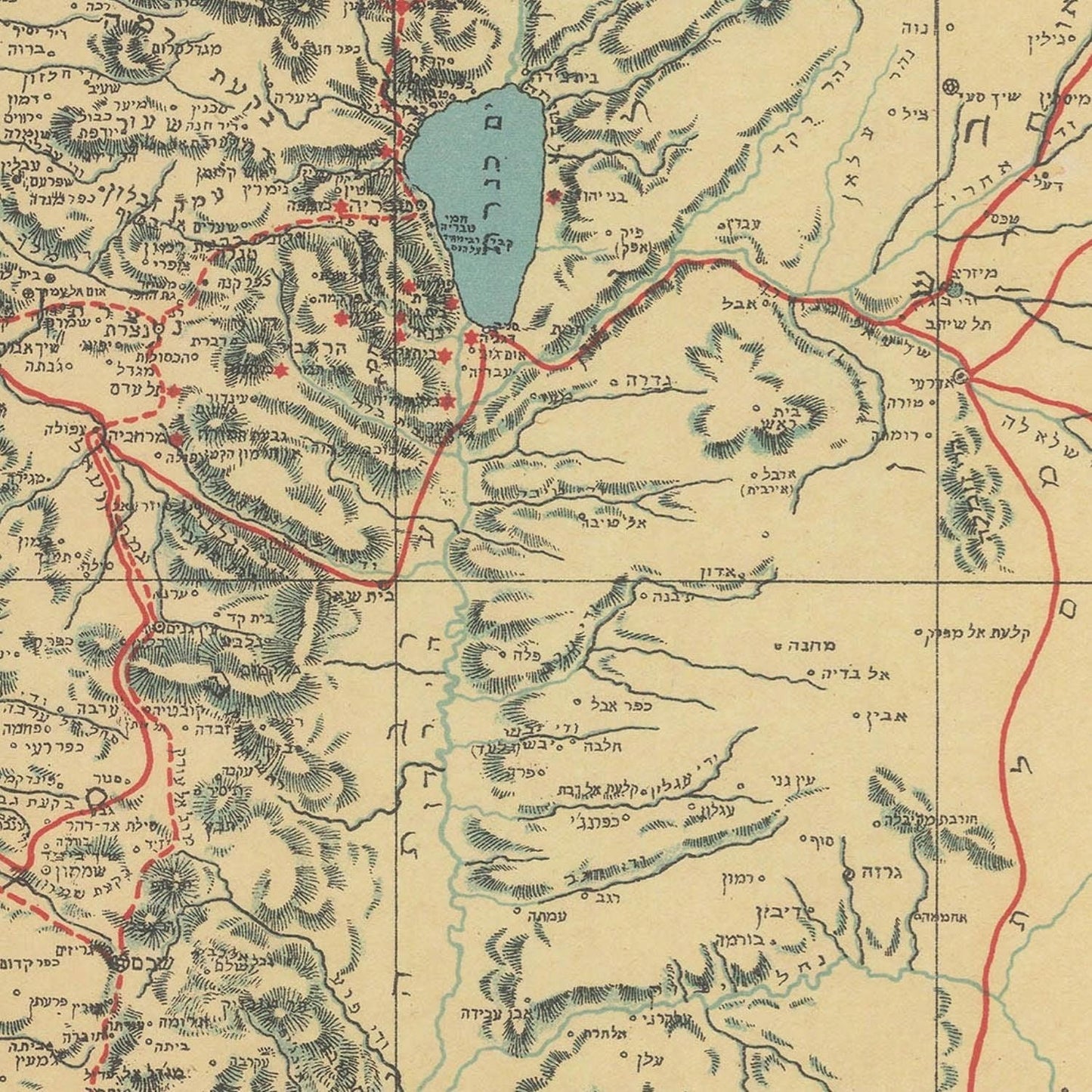 detail of the map from the centre 