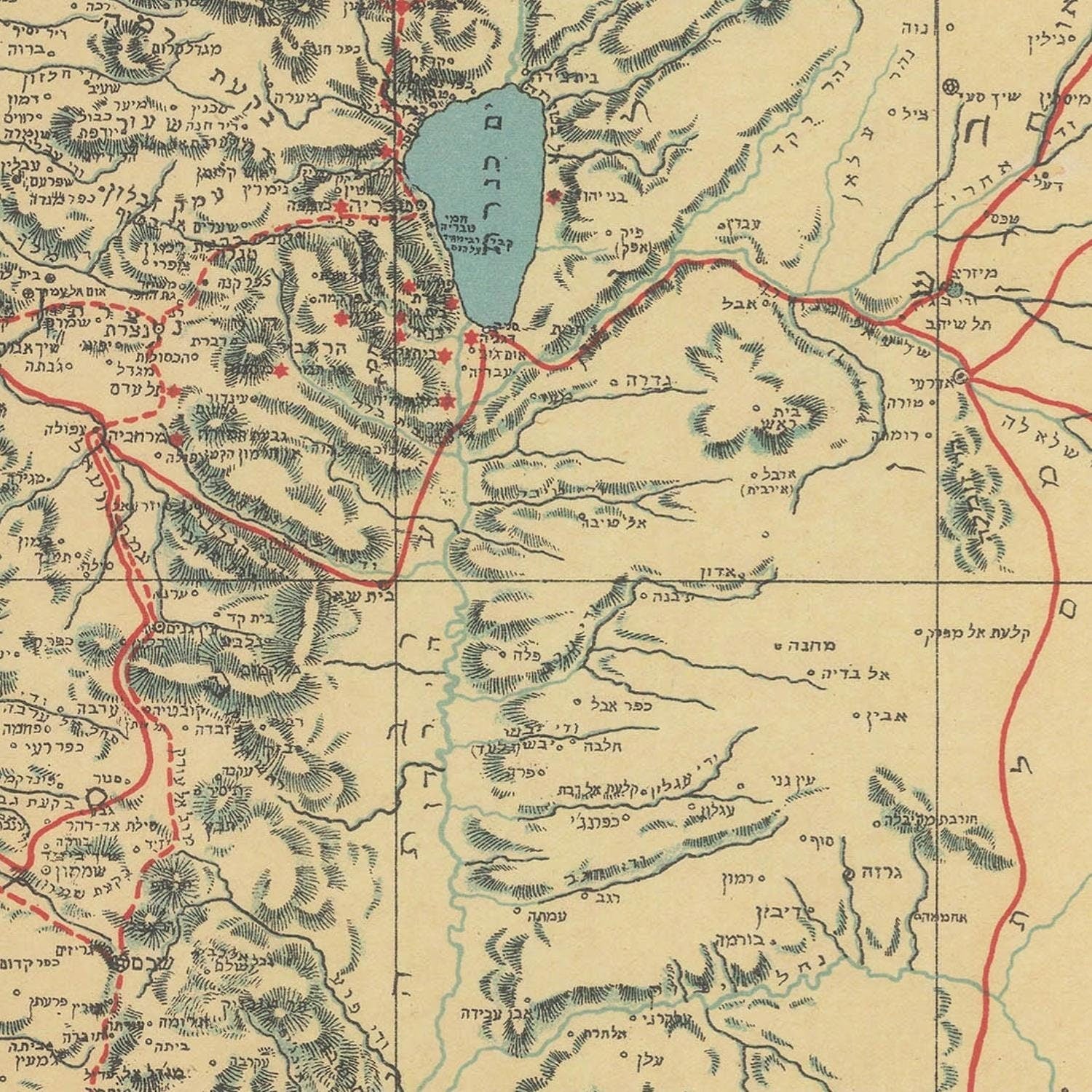 detail of the map from the centre 