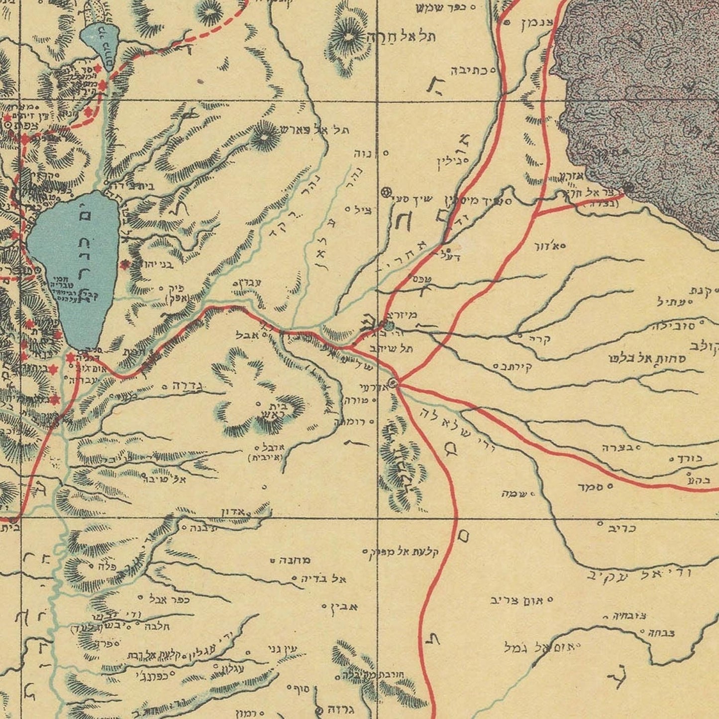 detail of the map from the centre left