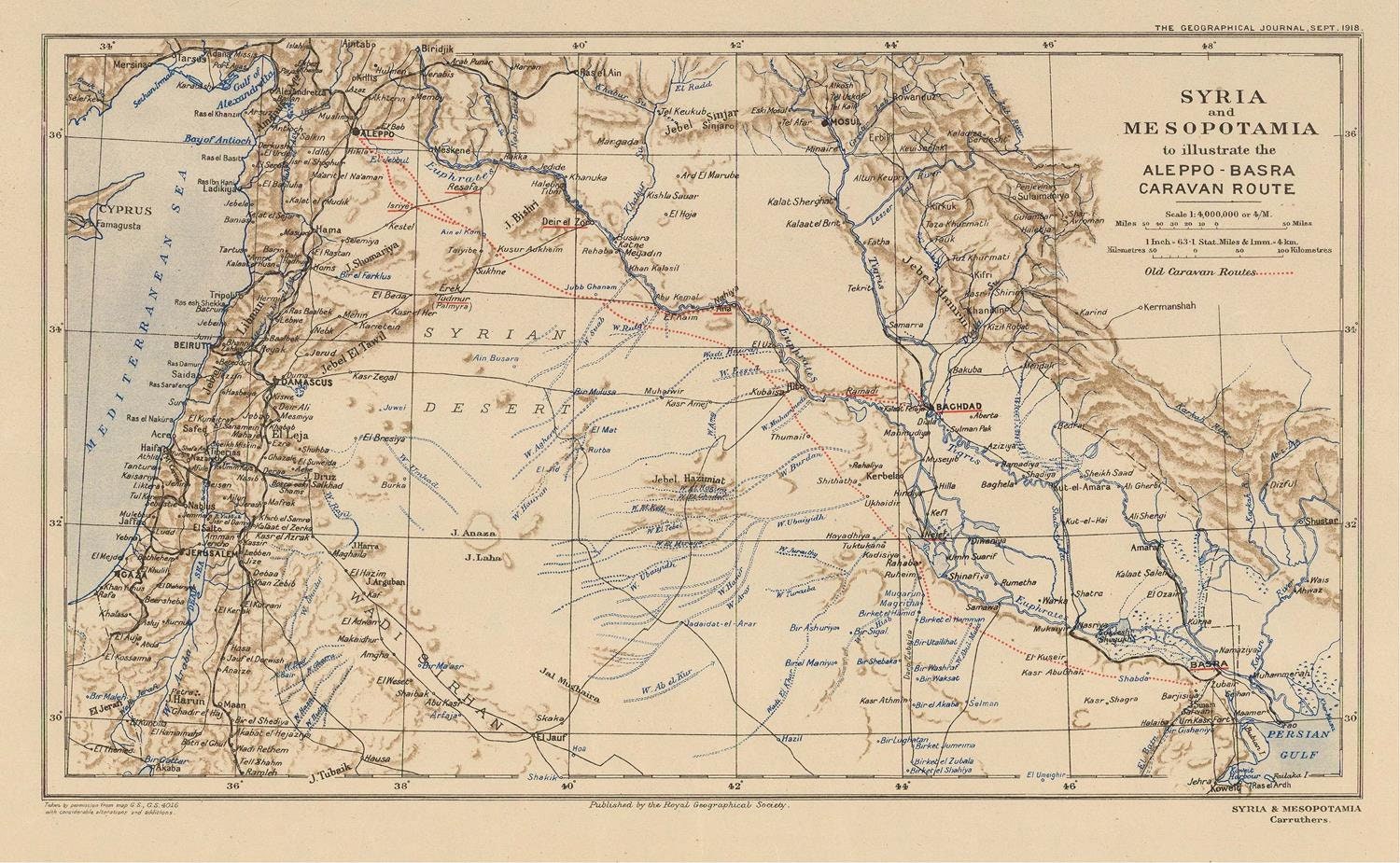 presentation of the map reproduction without a frame