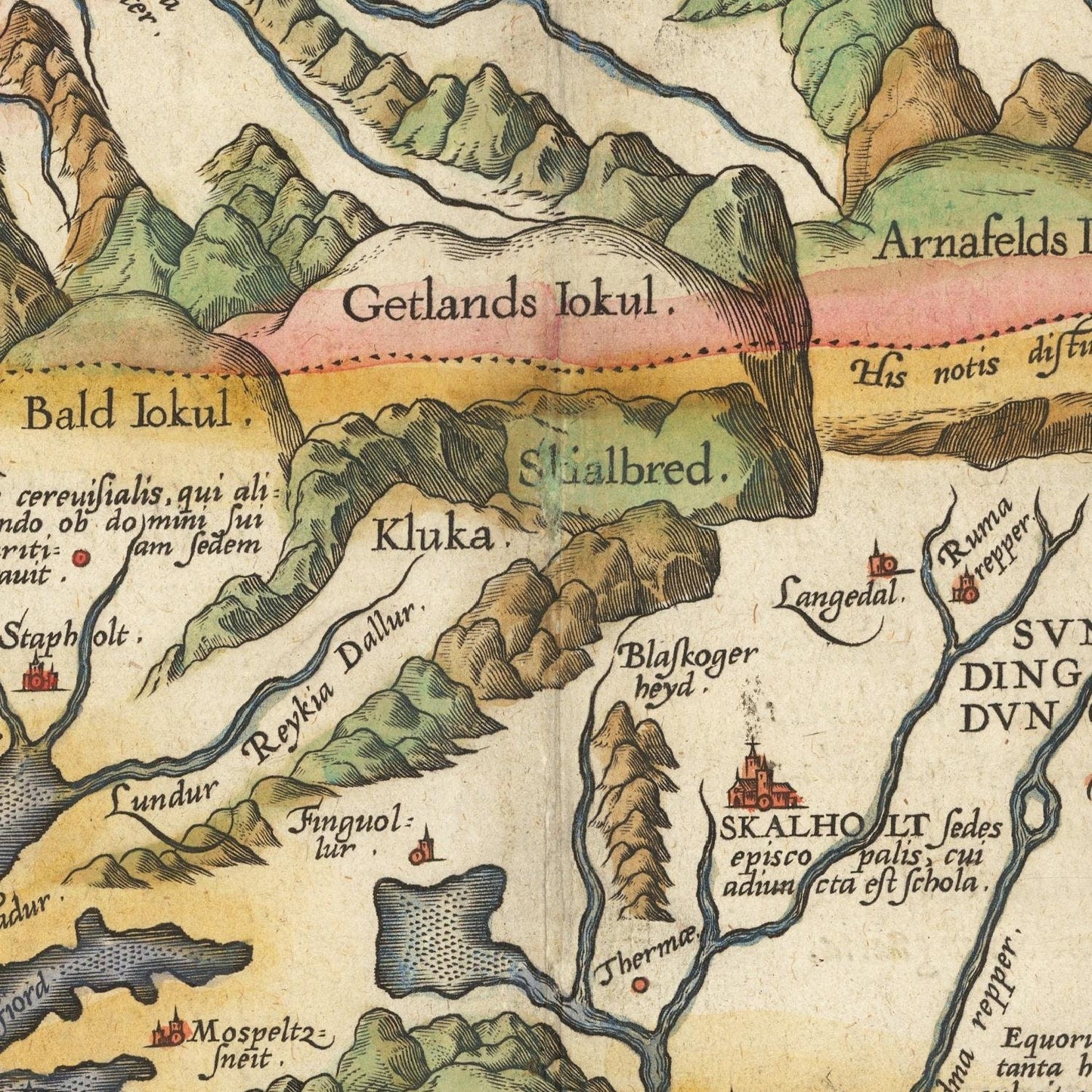 detail of the map from the centre 