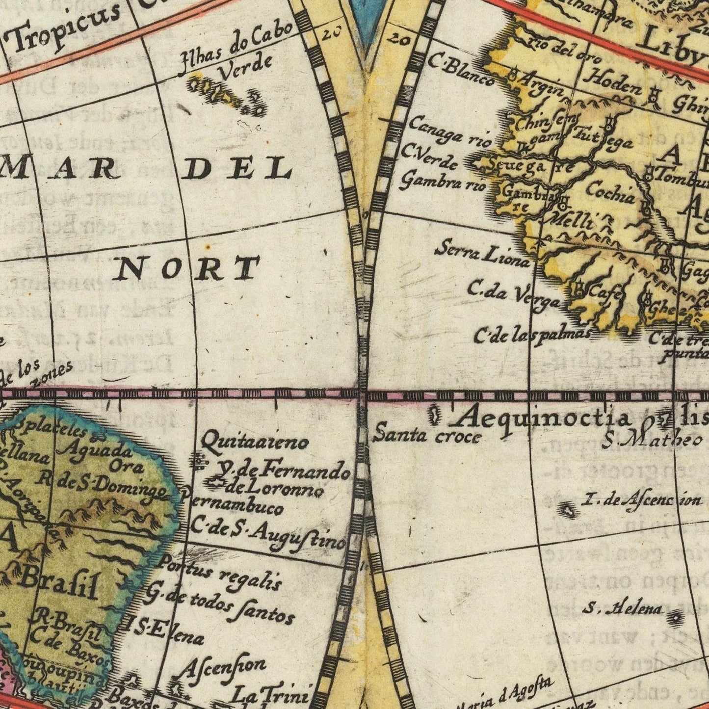 detail of the map from the centre 