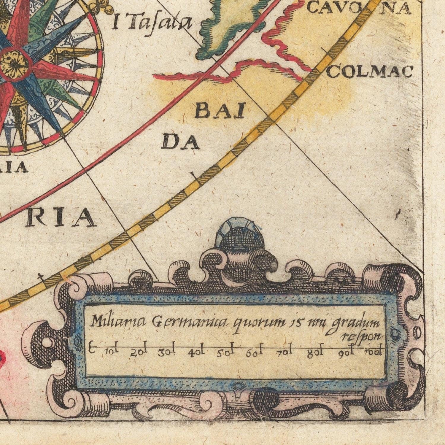 detail of the map from the bottom right corner