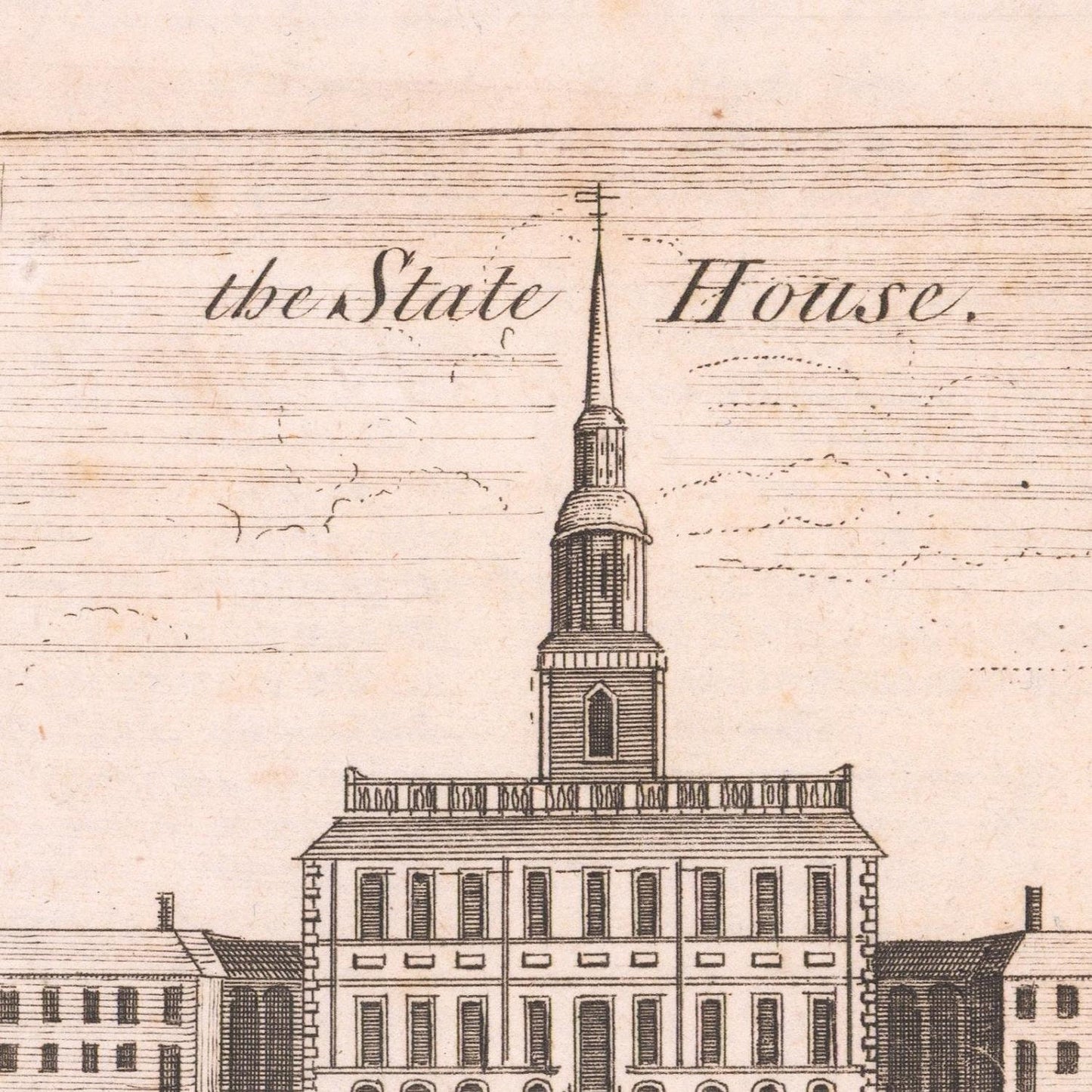 detail of the engraving reproduction from the centre left