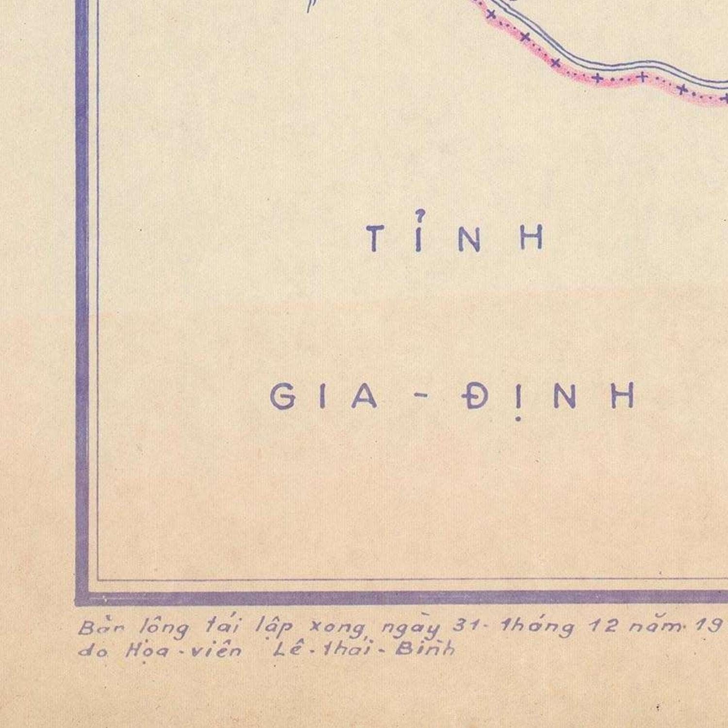 detail of the map from the bottom left corner