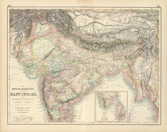 presentation of the map reproduction without a frame