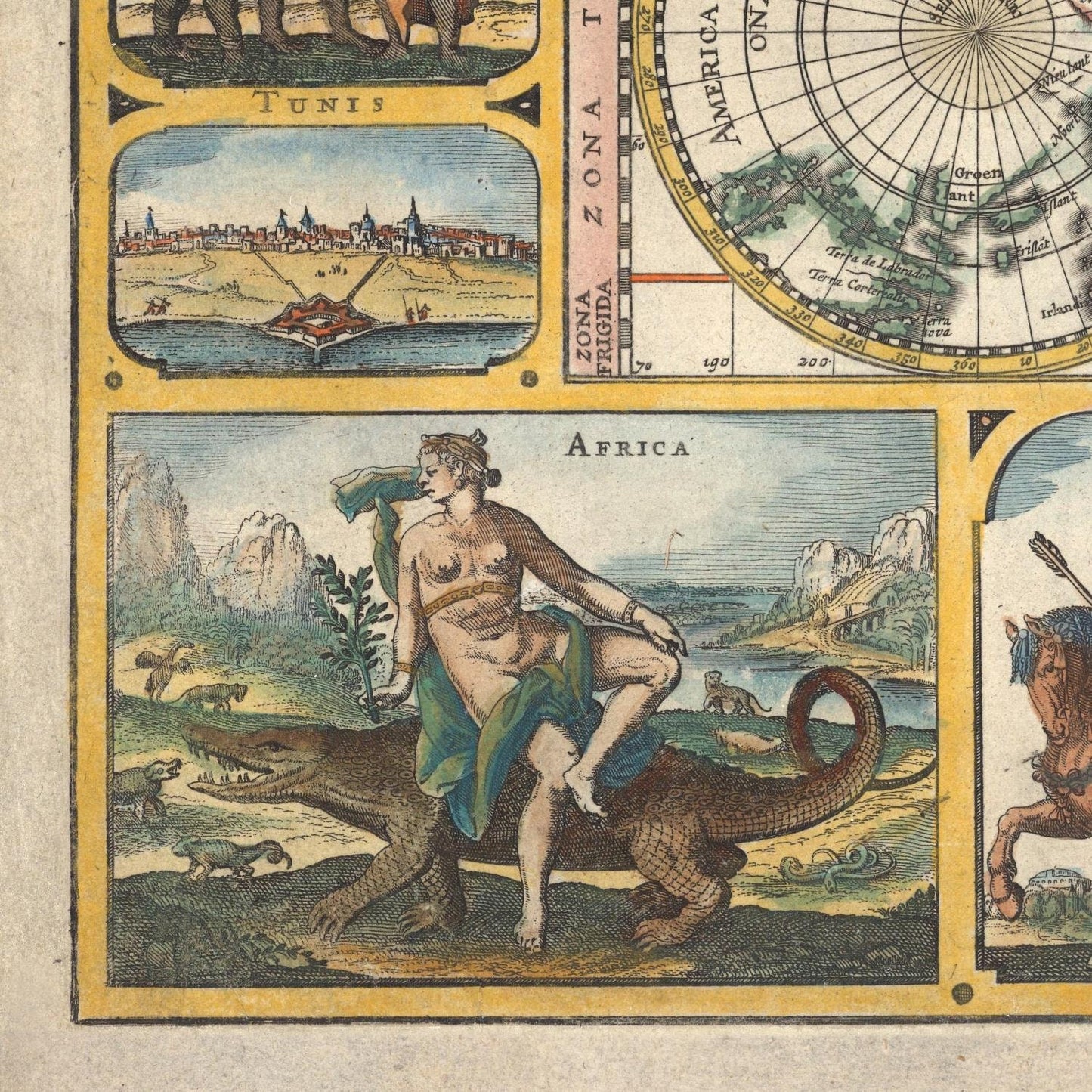 detail of the map from the bottom left corner