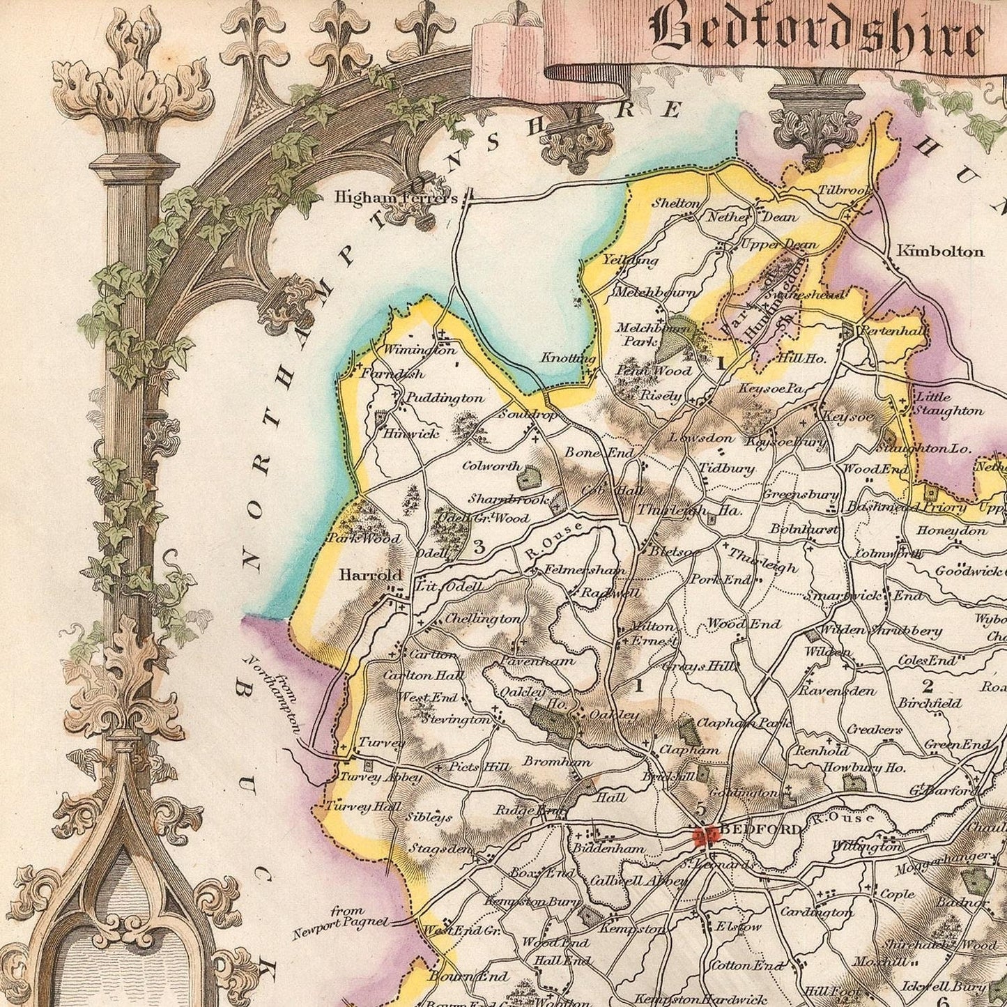 detail of the map from the top left corner