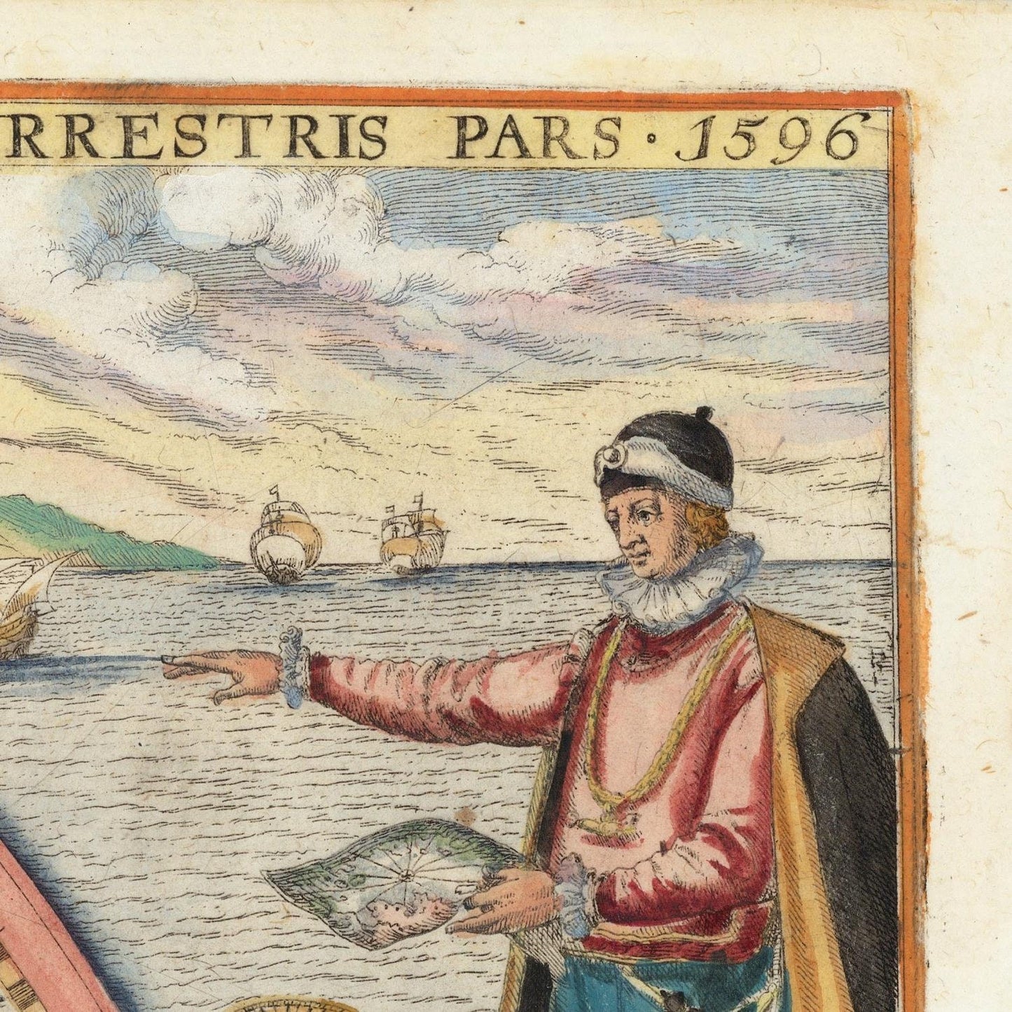 detail of the map from the top right corner
