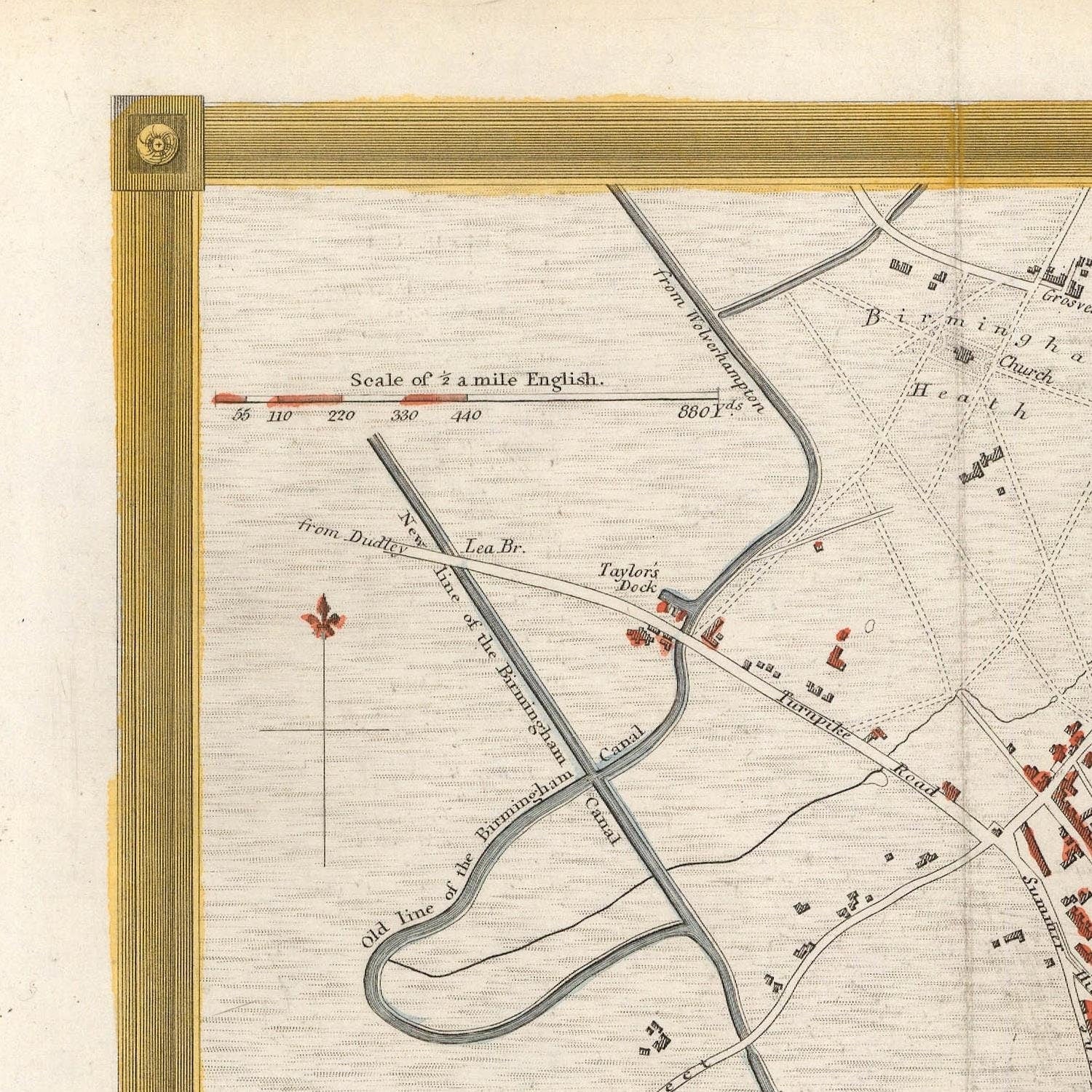 detail of the map from the top left corner