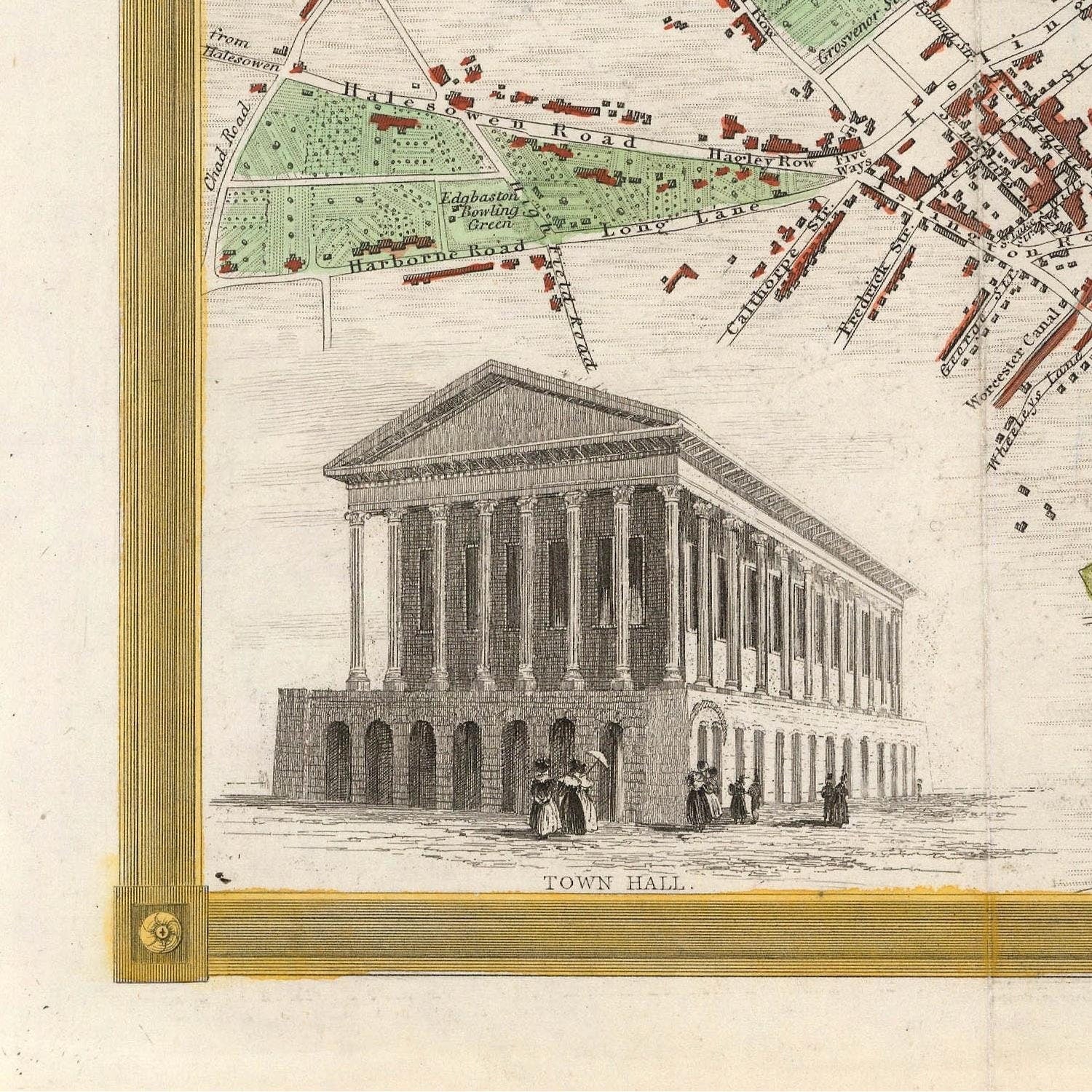 detail of the map from the bottom left corner