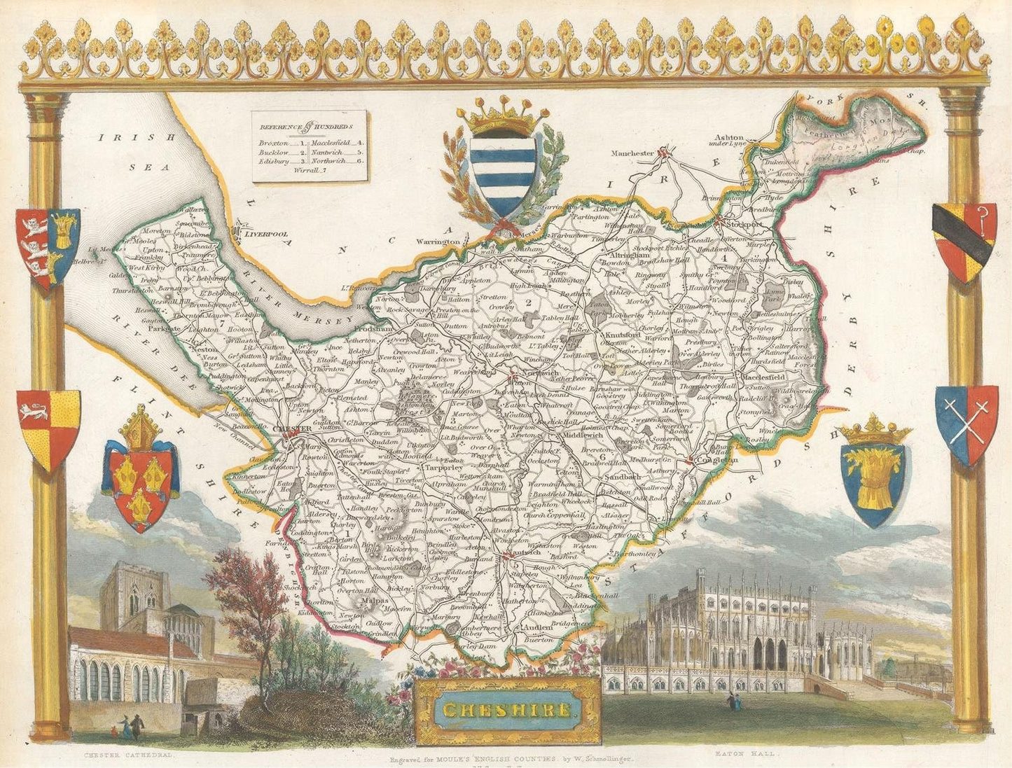 presentation of the map reproduction without a frame