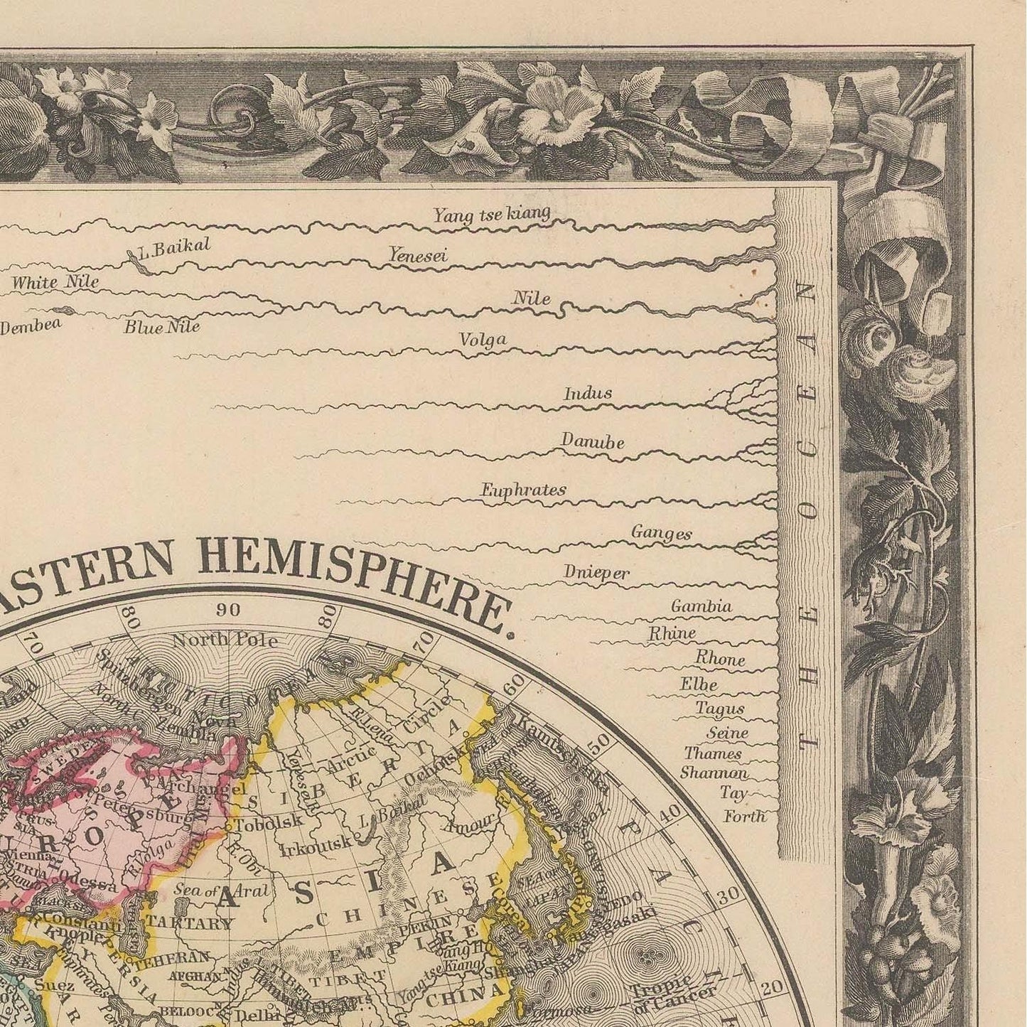 detail of the map from the top right corner