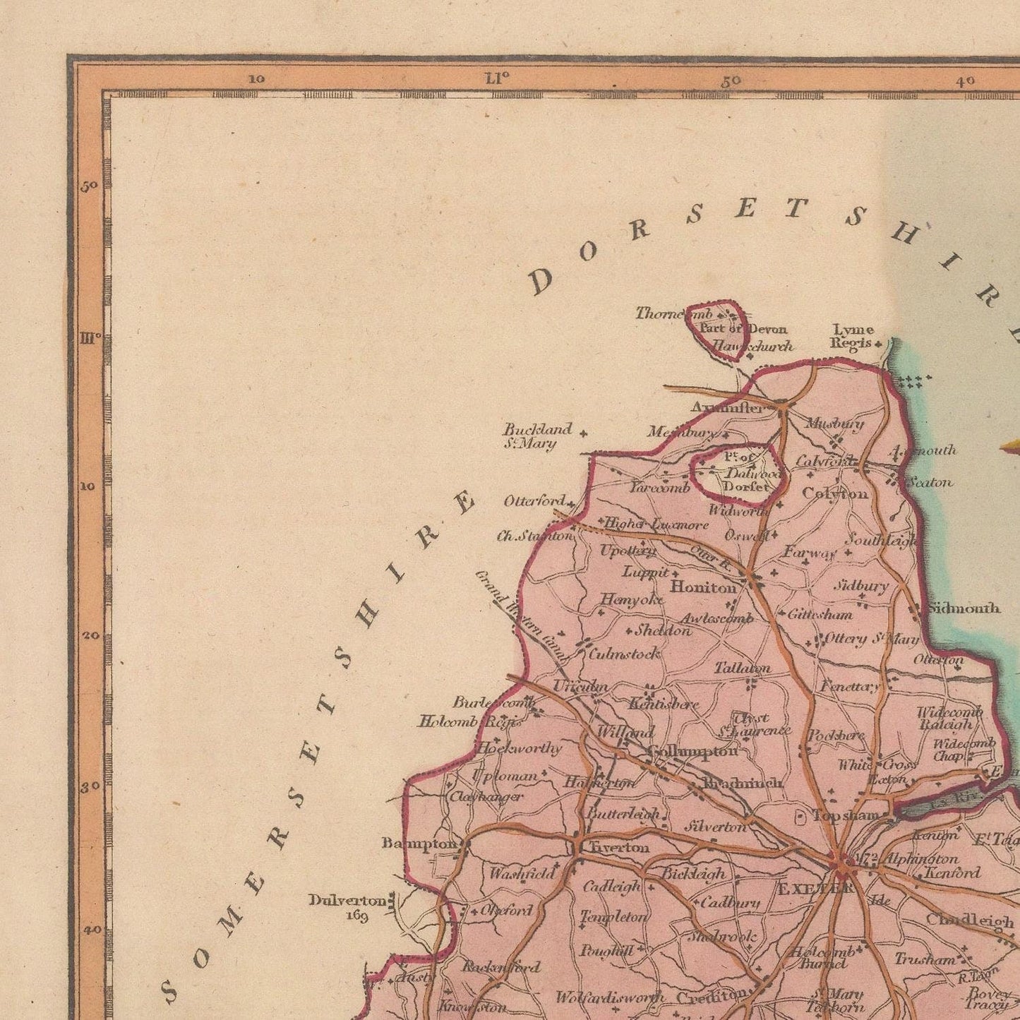 detail of the map from the top left corner