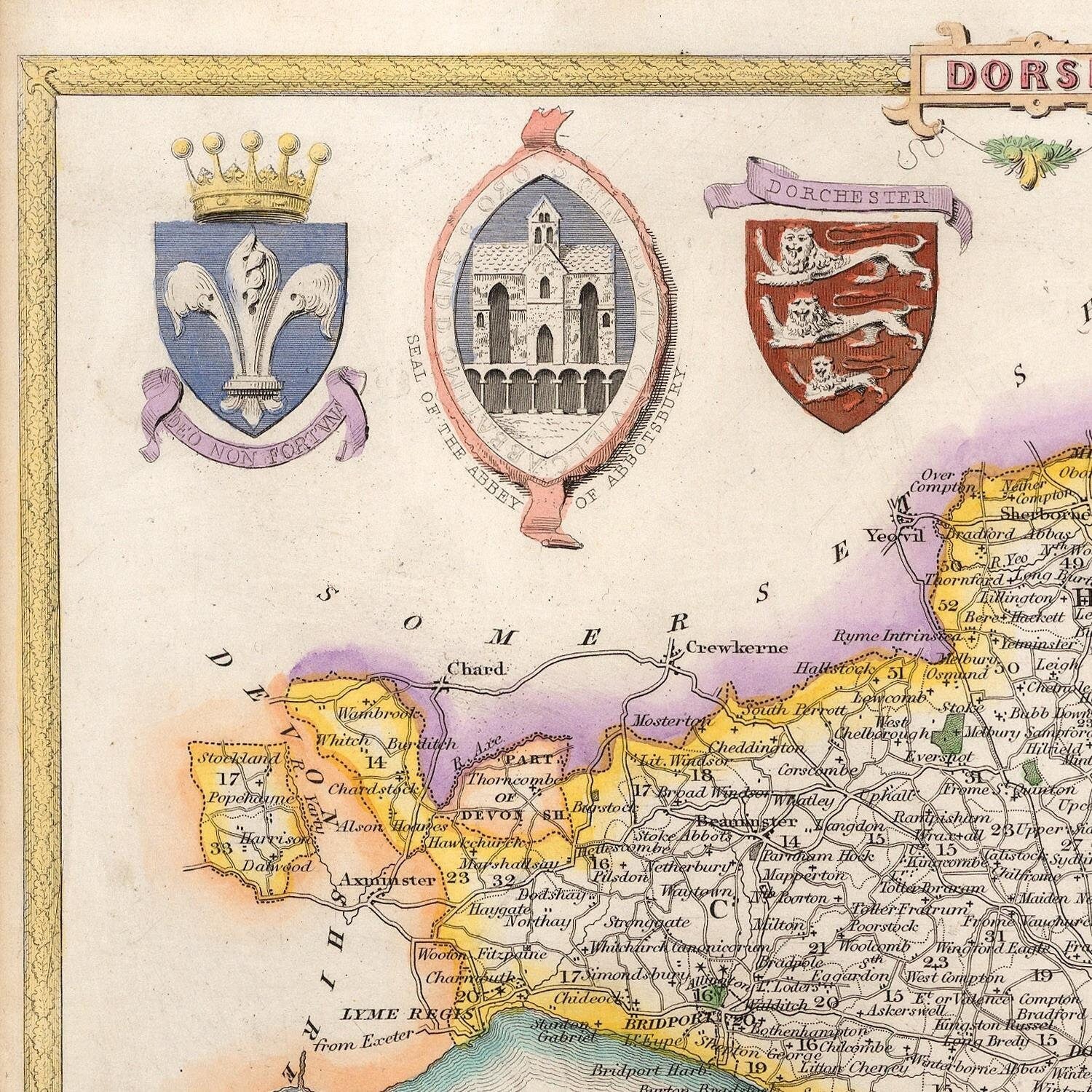 detail of the map from the top left corner