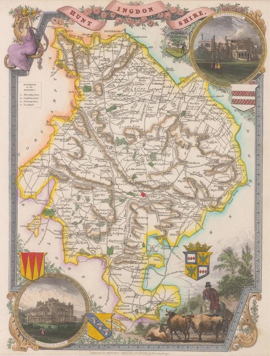 presentation of the map reproduction without a frame