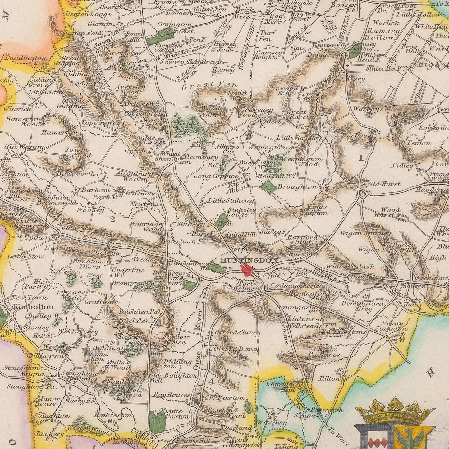 detail of the map from the centre 