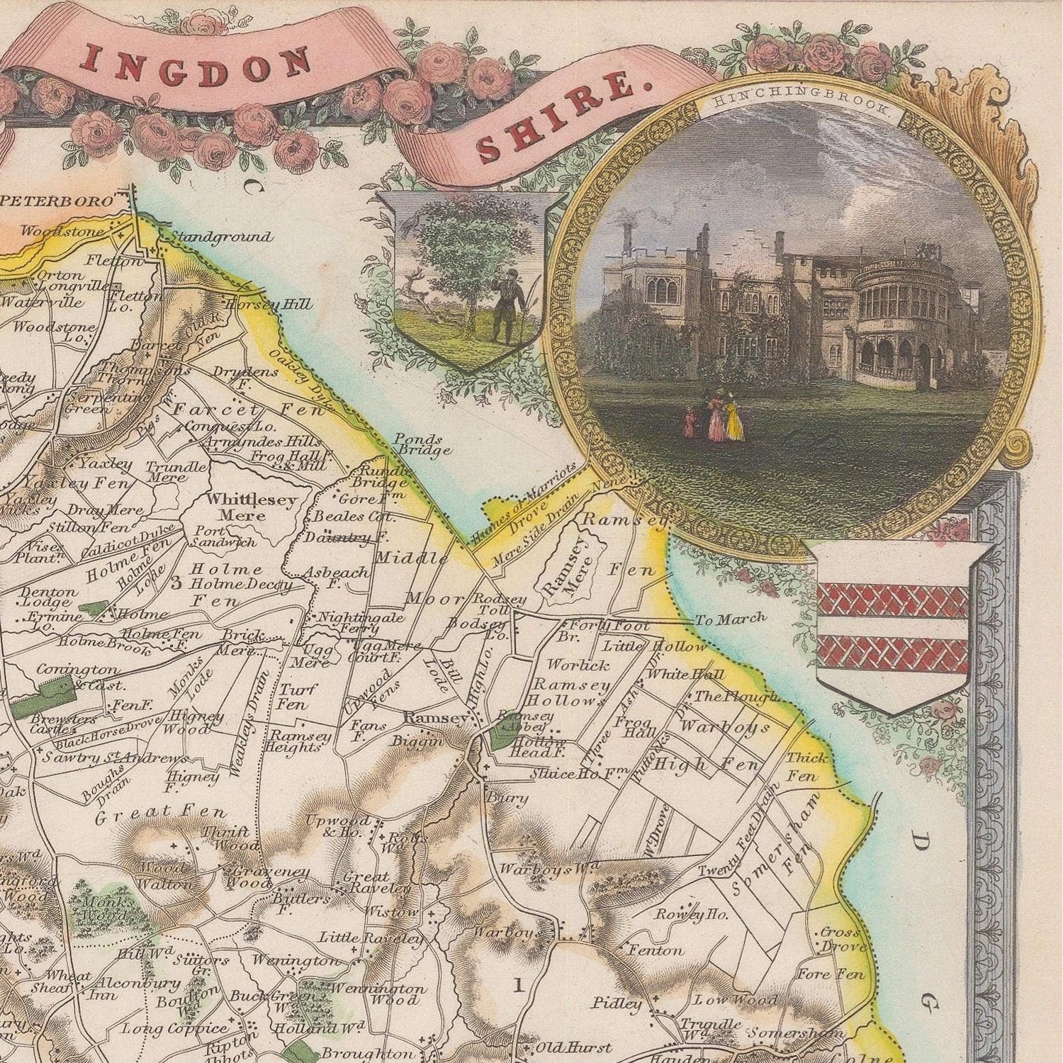 detail of the map from the top right corner