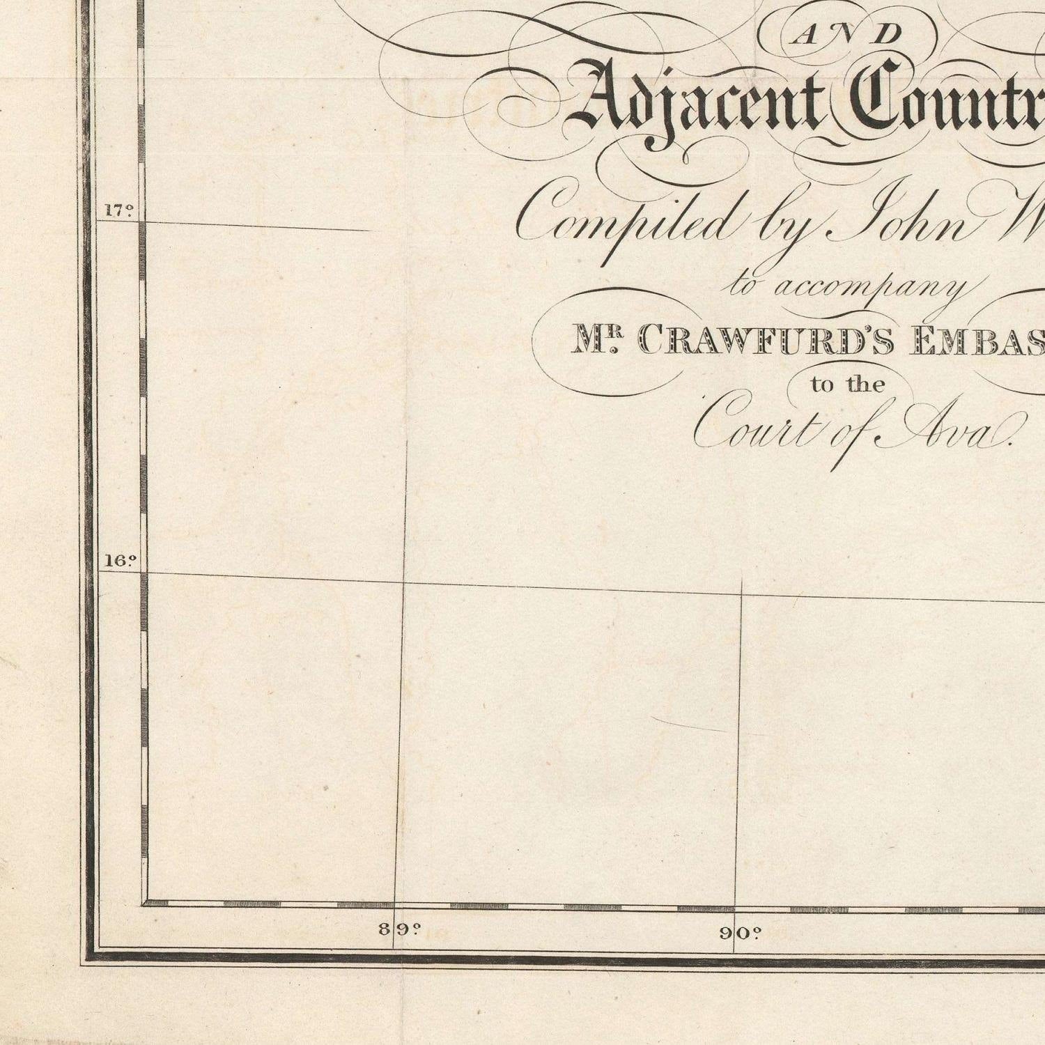 detail of the map from the bottom left corner