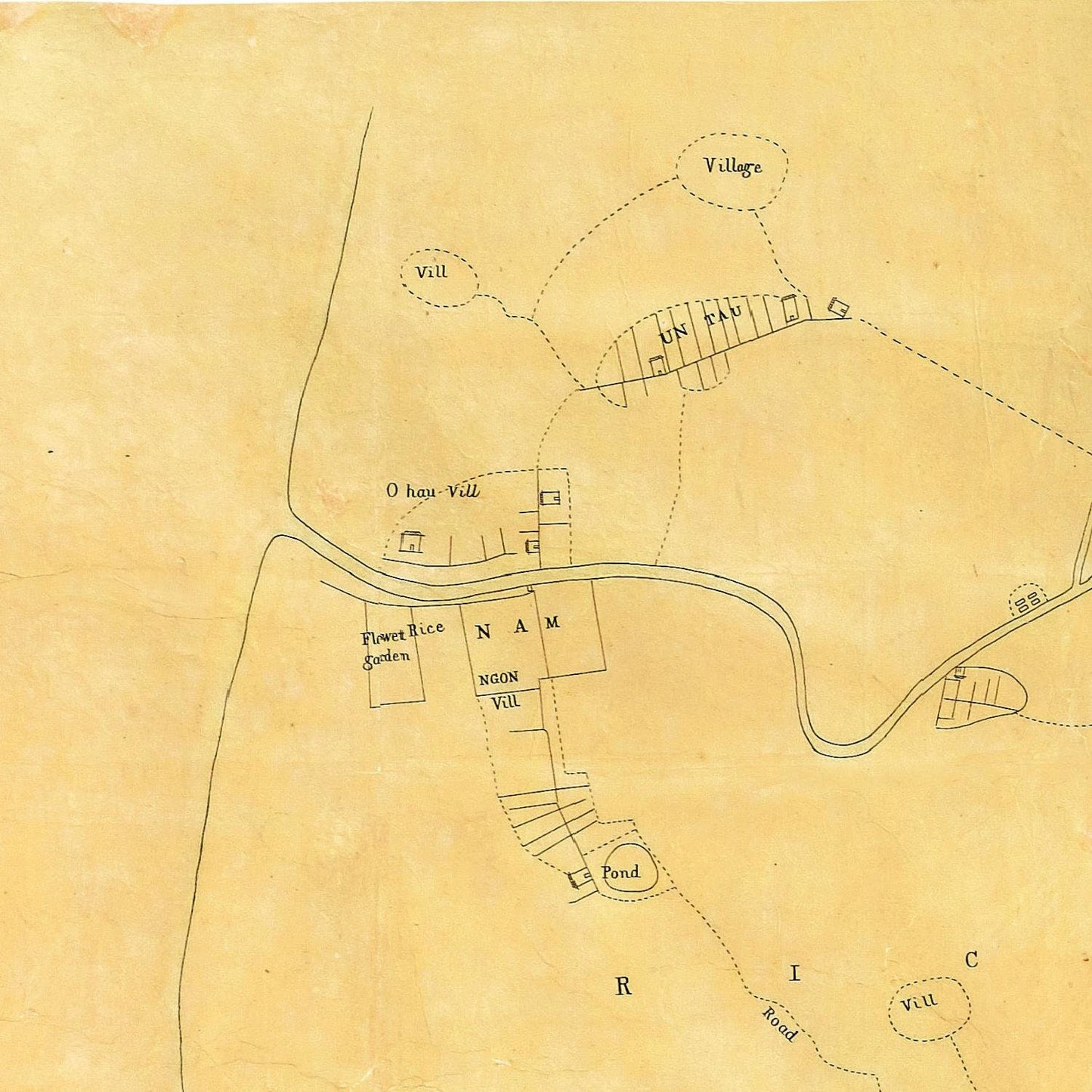 detail of the map from the top left corner