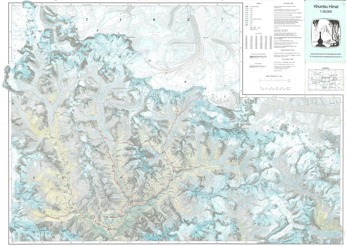 presentation of the map reproduction without a frame