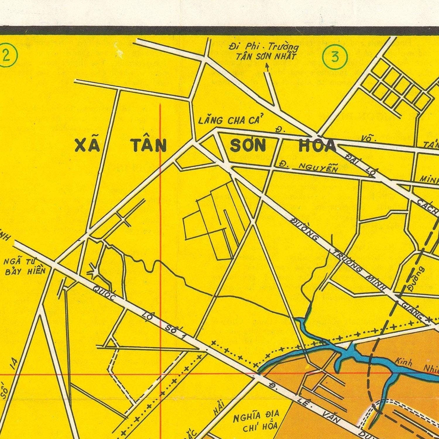 detail of the map from the centre left