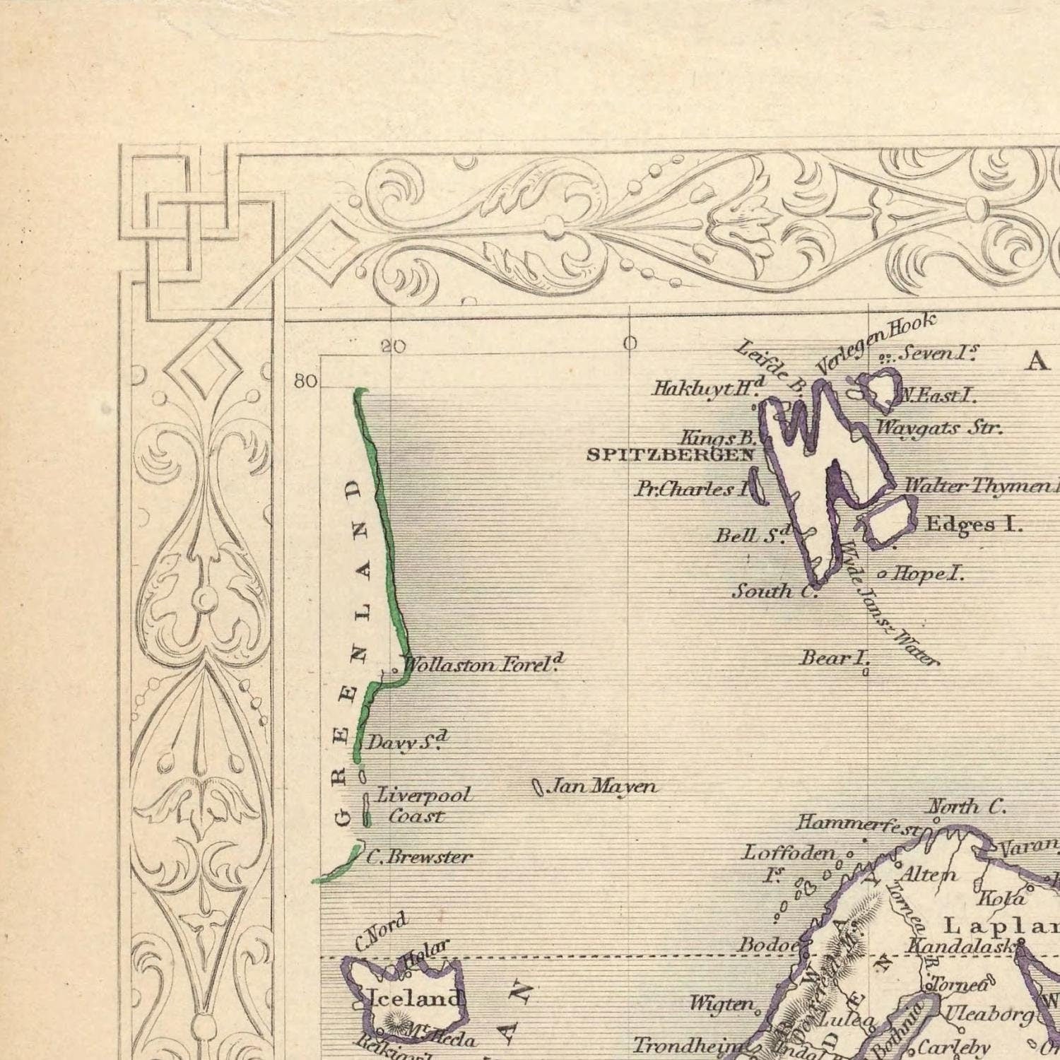 detail of the map from the top left corner