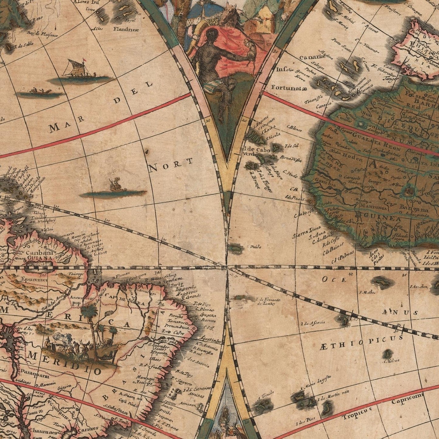 detail of the map from the centre 