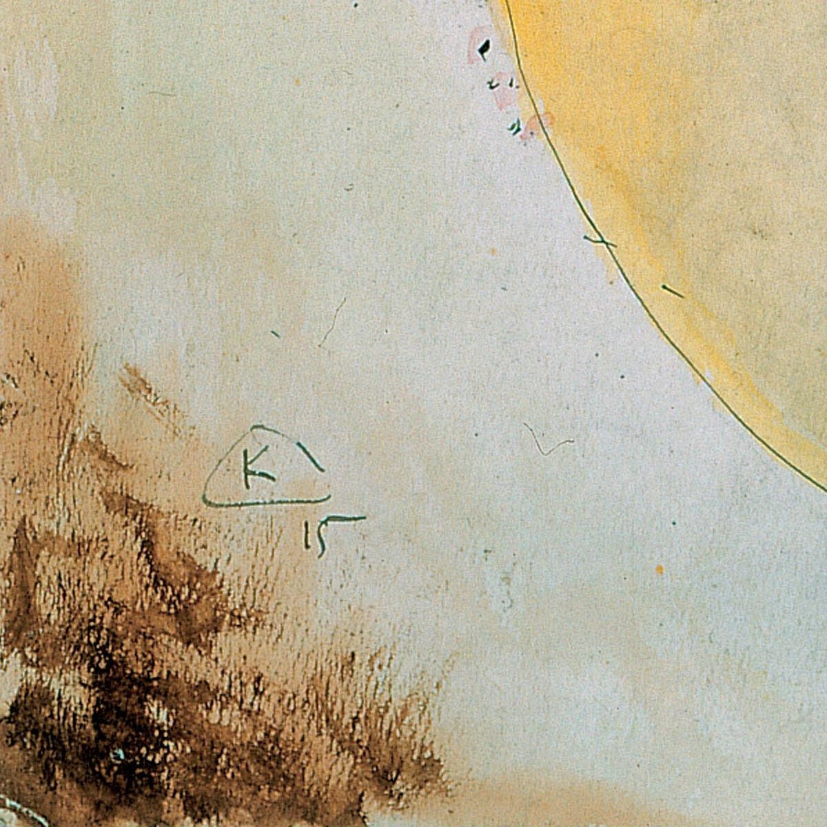 detail of the fine art reproduction from the bottom left corner