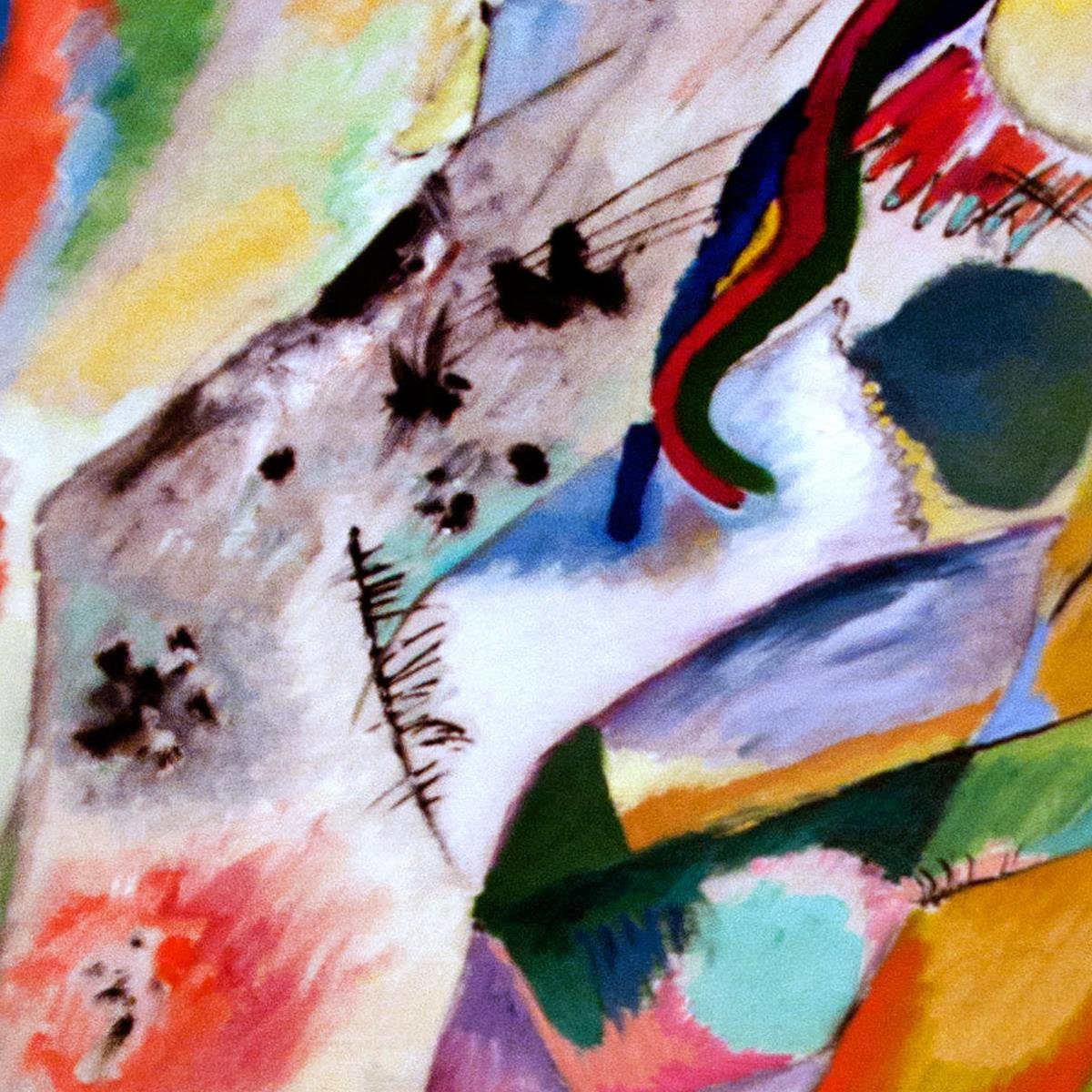 detail of the fine art reproduction from the centre left