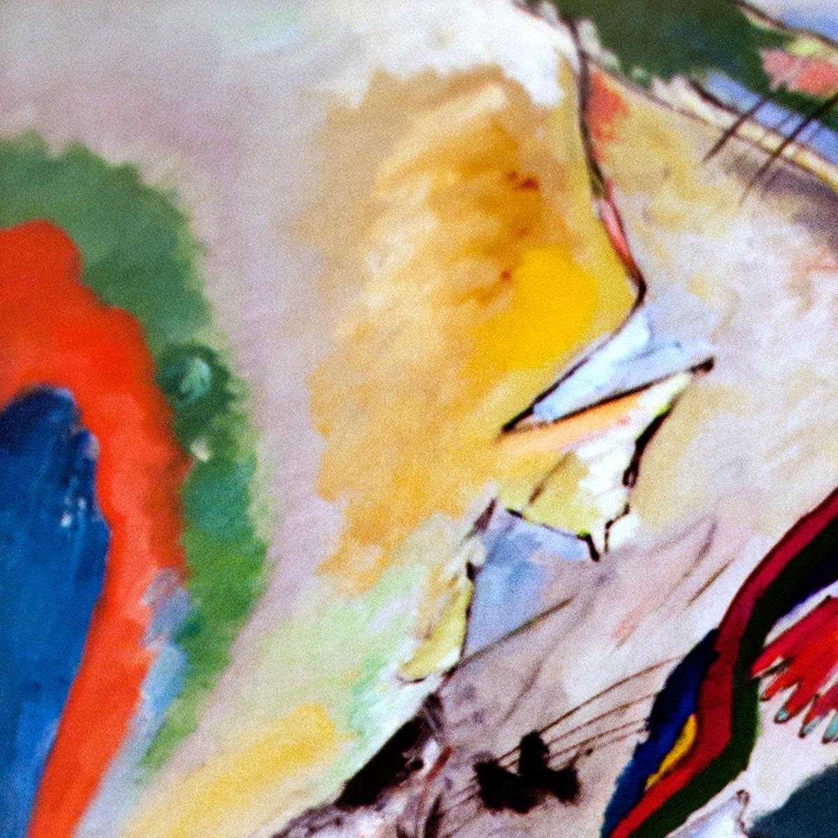 detail of the fine art reproduction from the top left corner