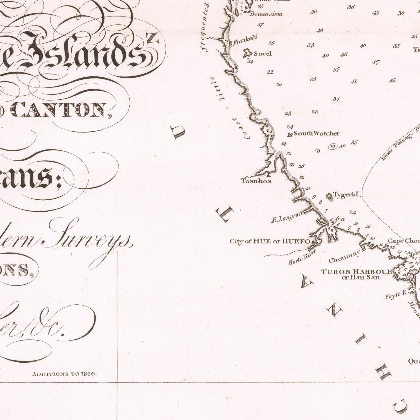 detail of the map from the centre left