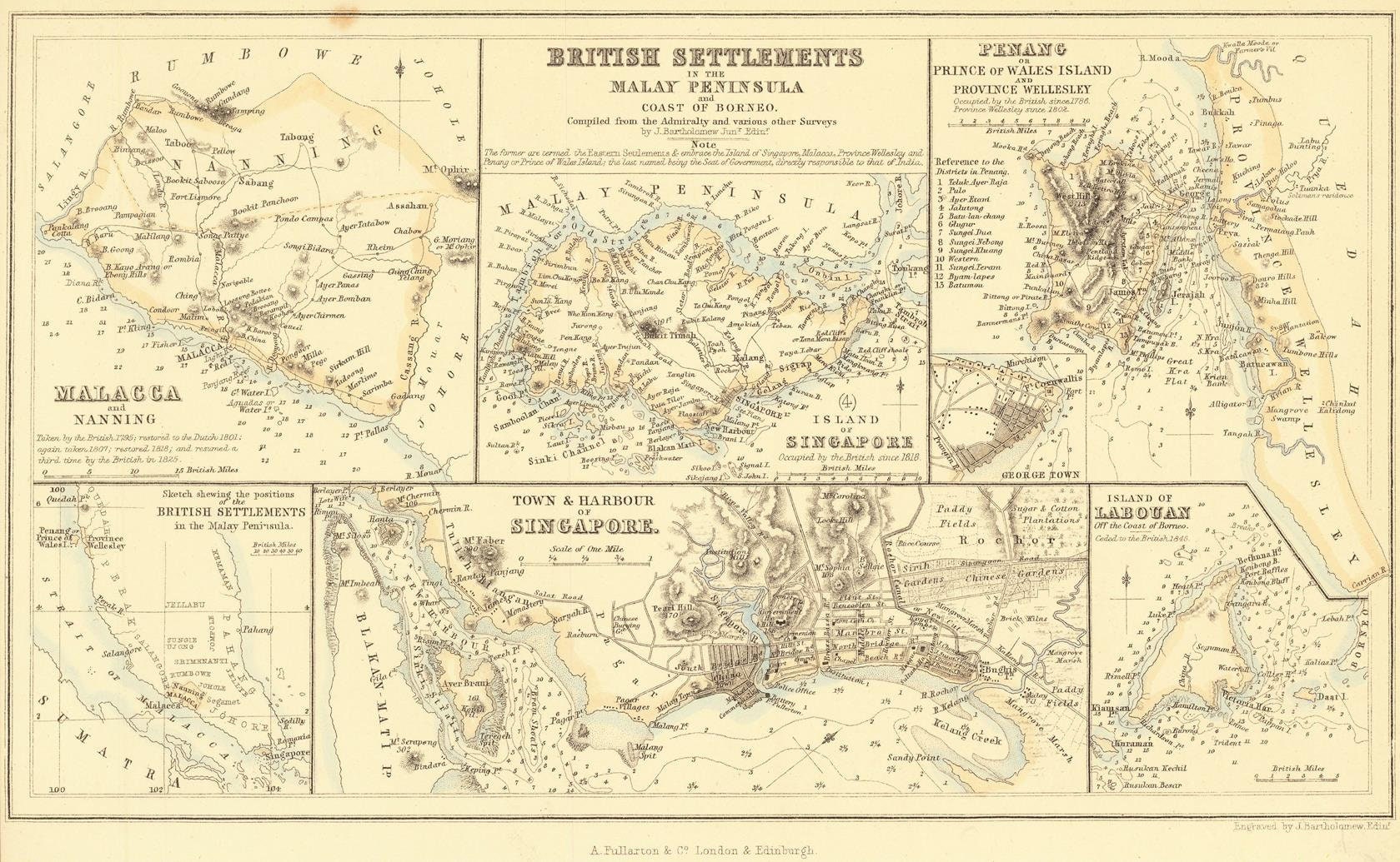 presentation of the map reproduction without a frame