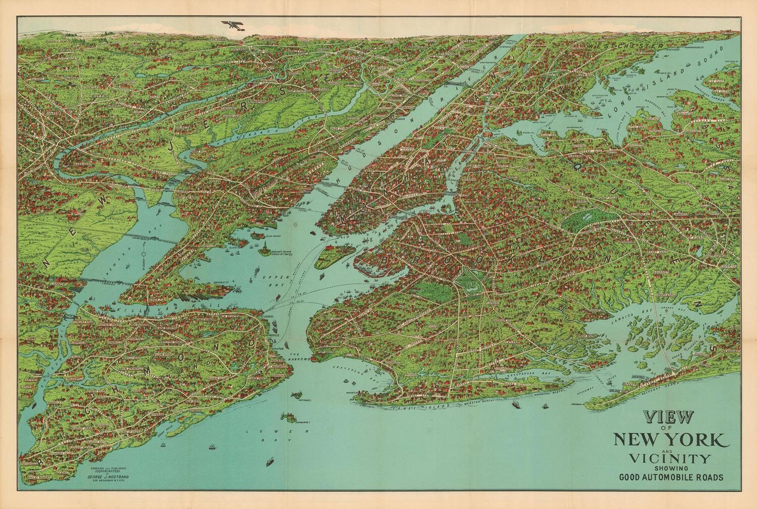 presentation of the map reproduction without a frame