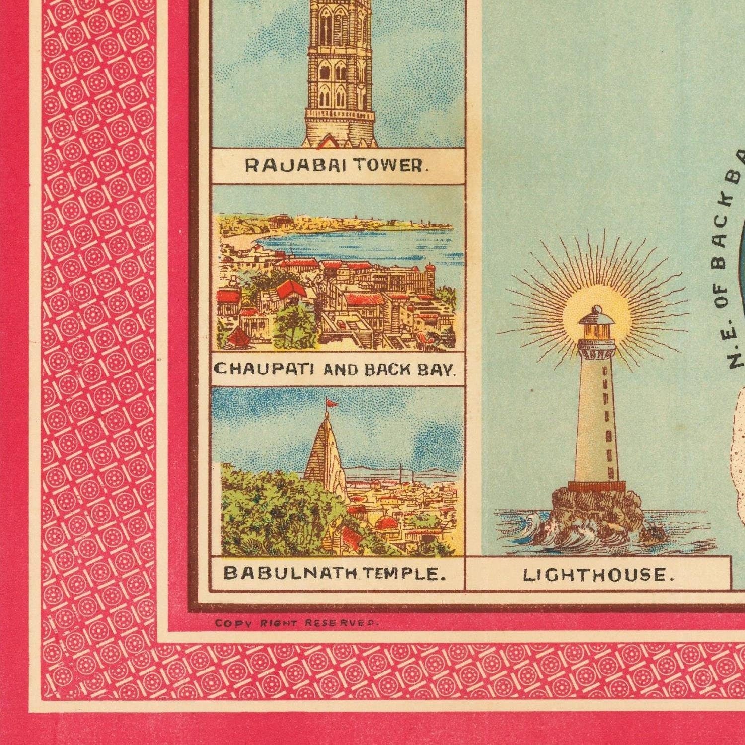 detail of the map from the bottom left corner