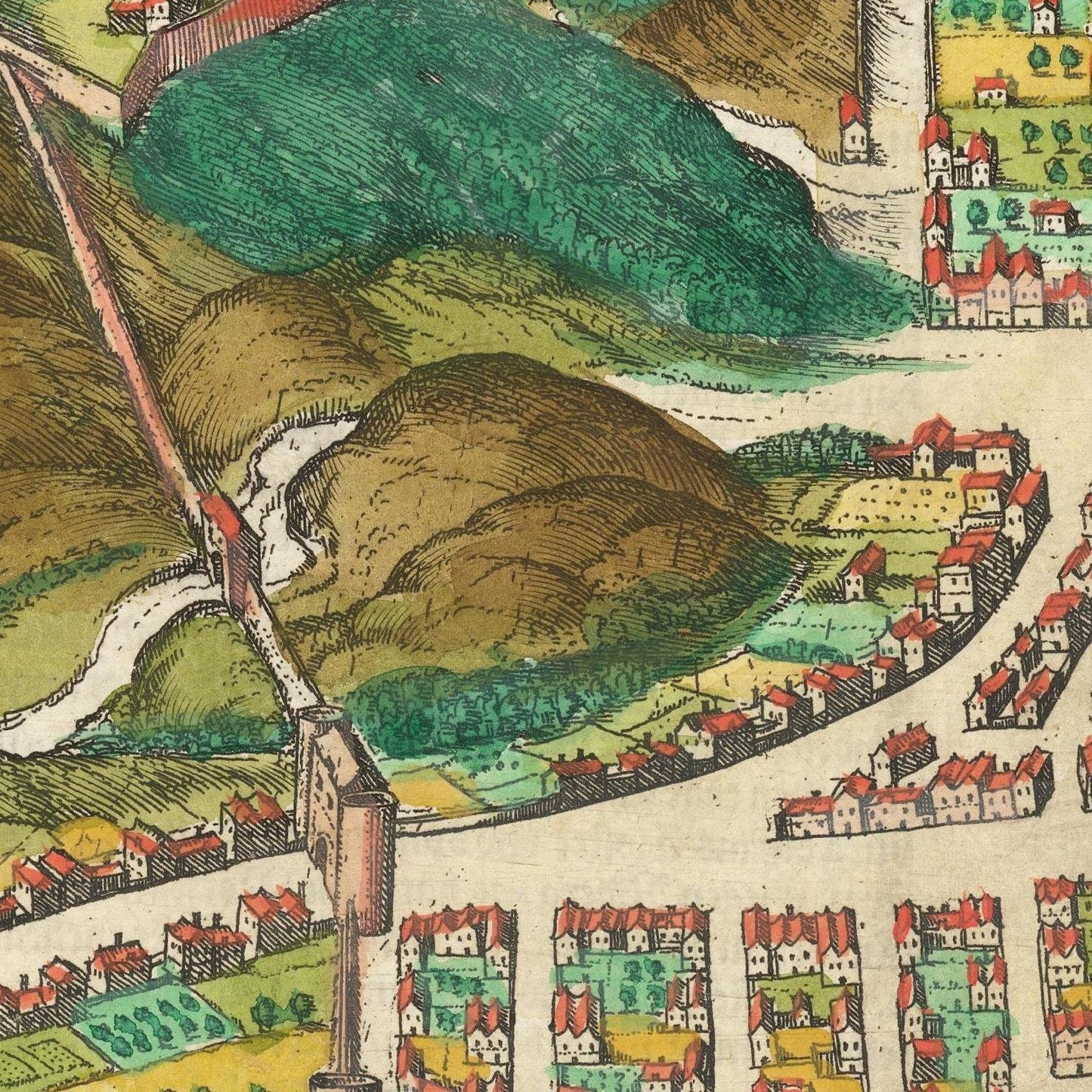 detail of the map from the centre left