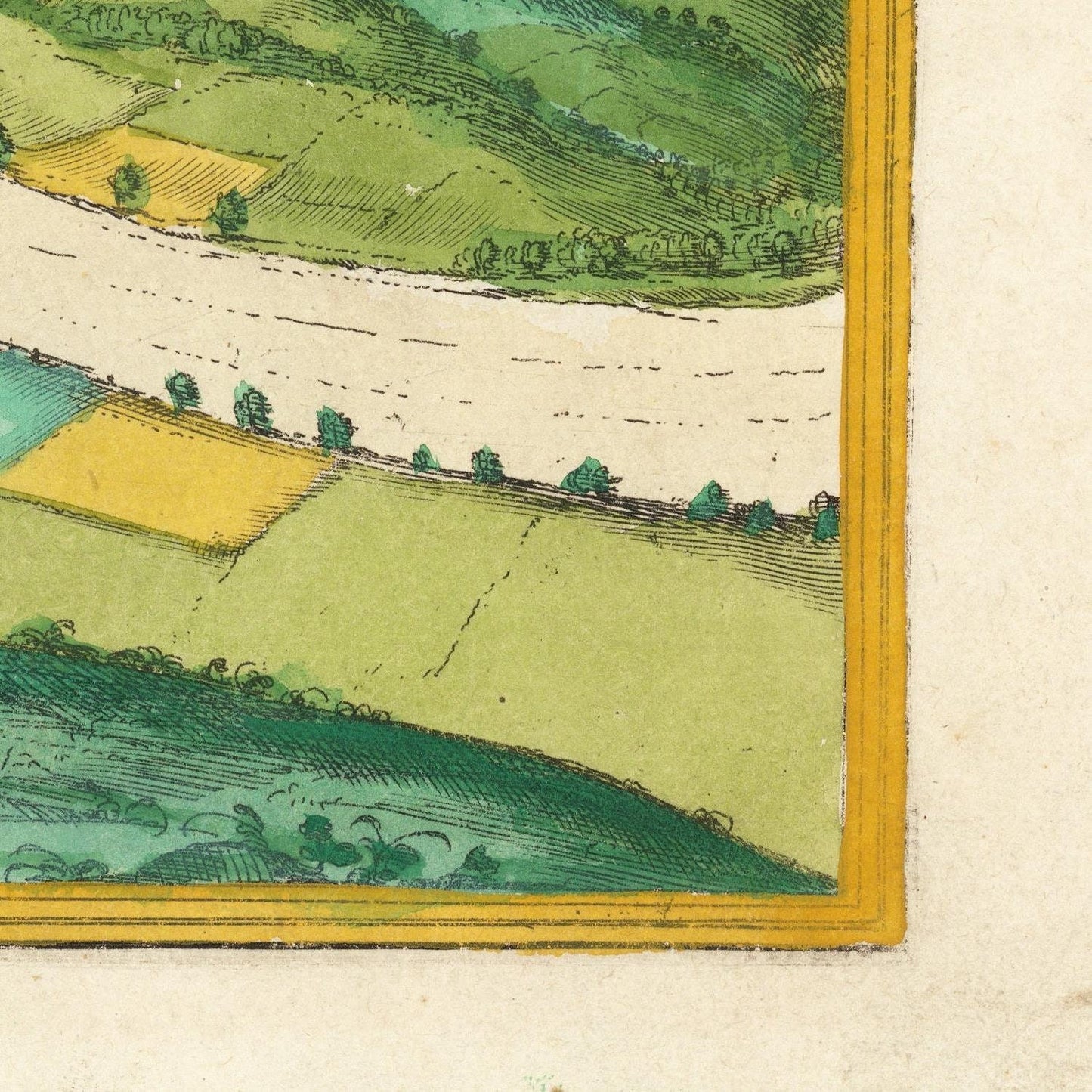 detail of the map from the bottom right corner