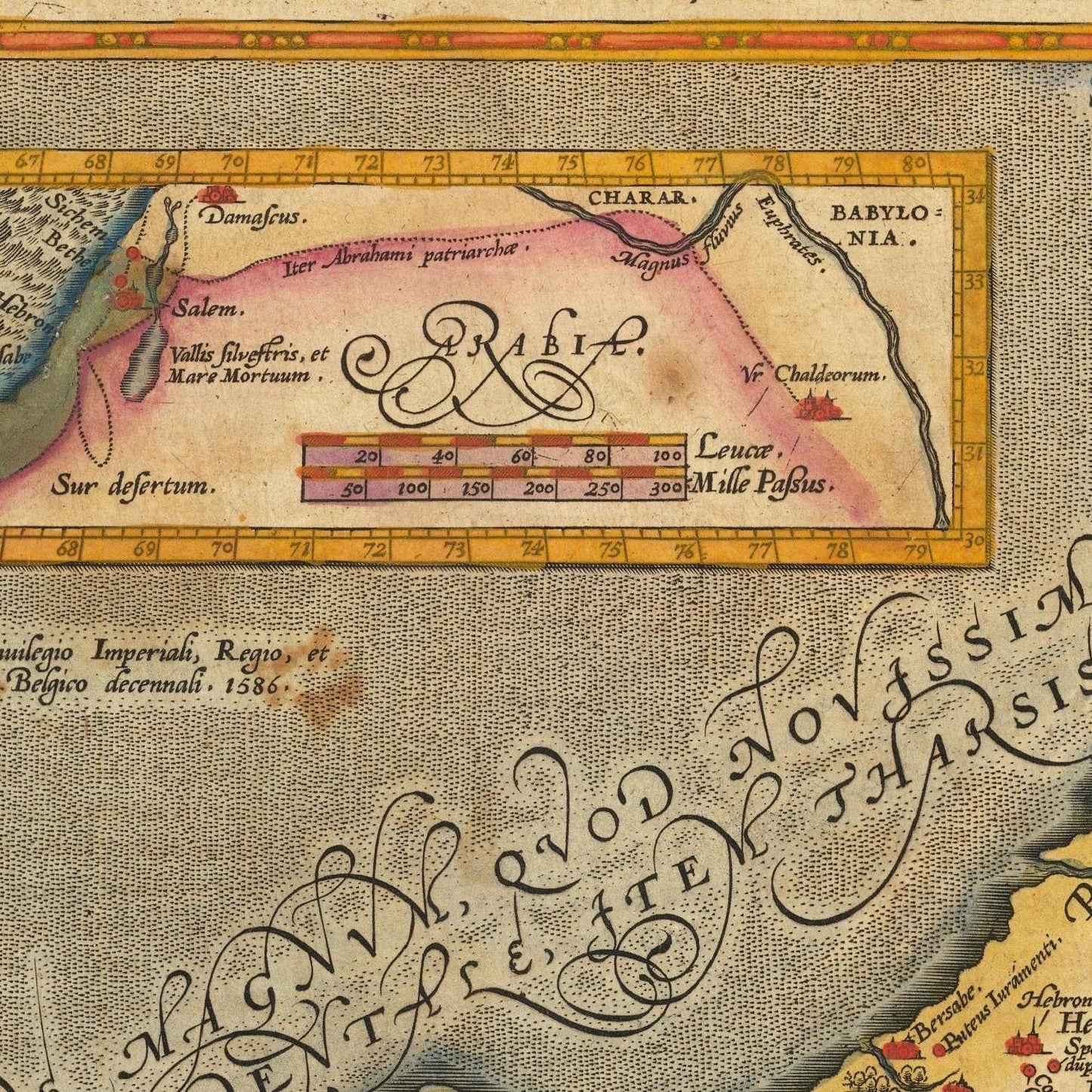 detail of the map from the centre left