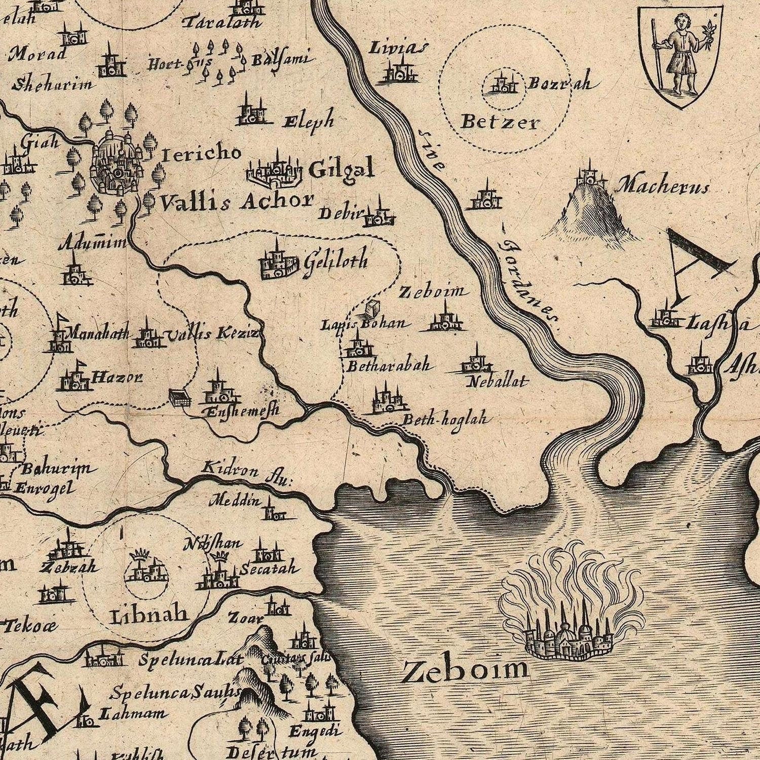 detail of the map from the centre left