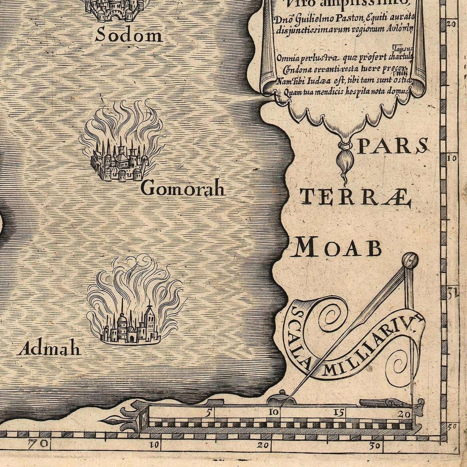 detail of the map from the bottom right corner