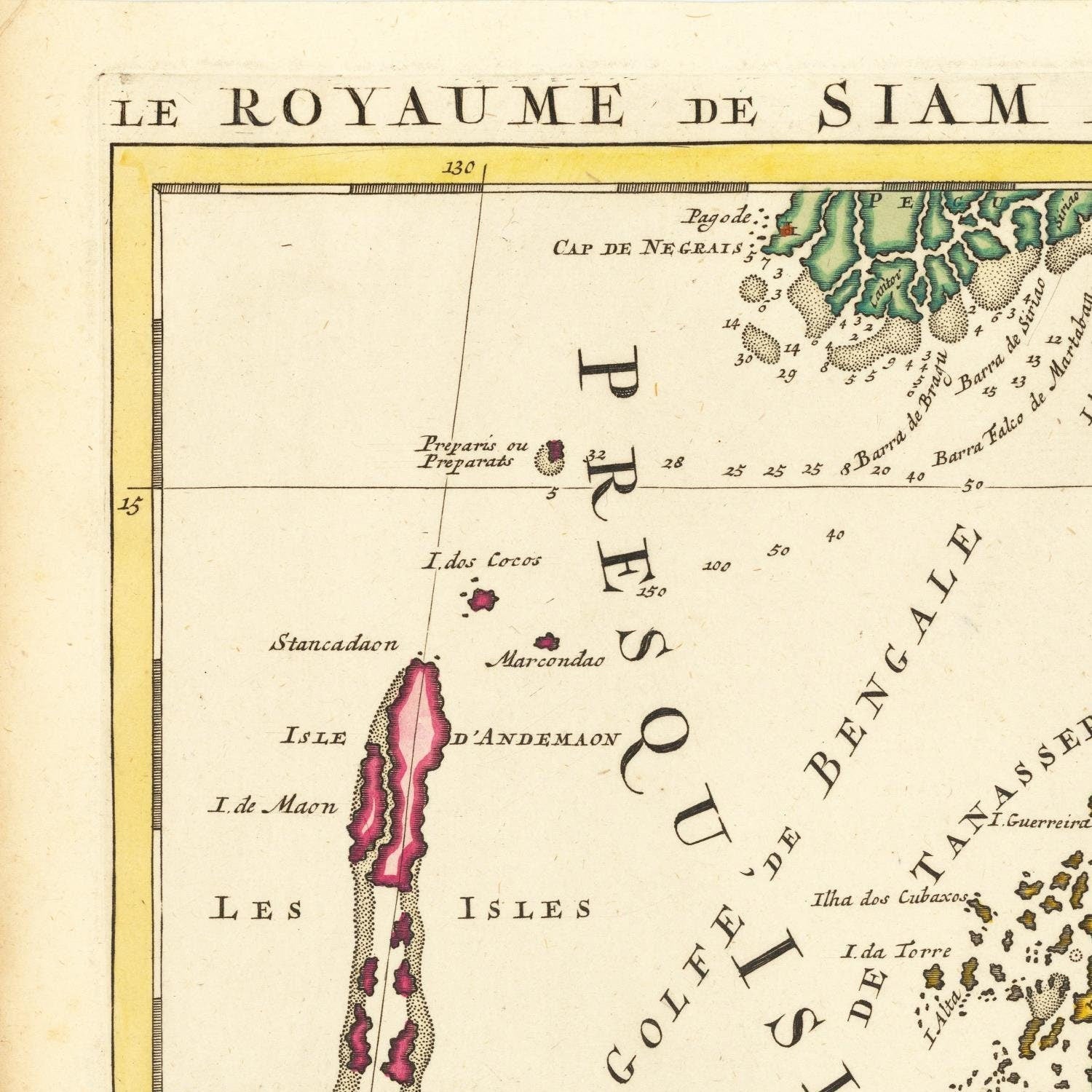 detail of the map from the top left corner