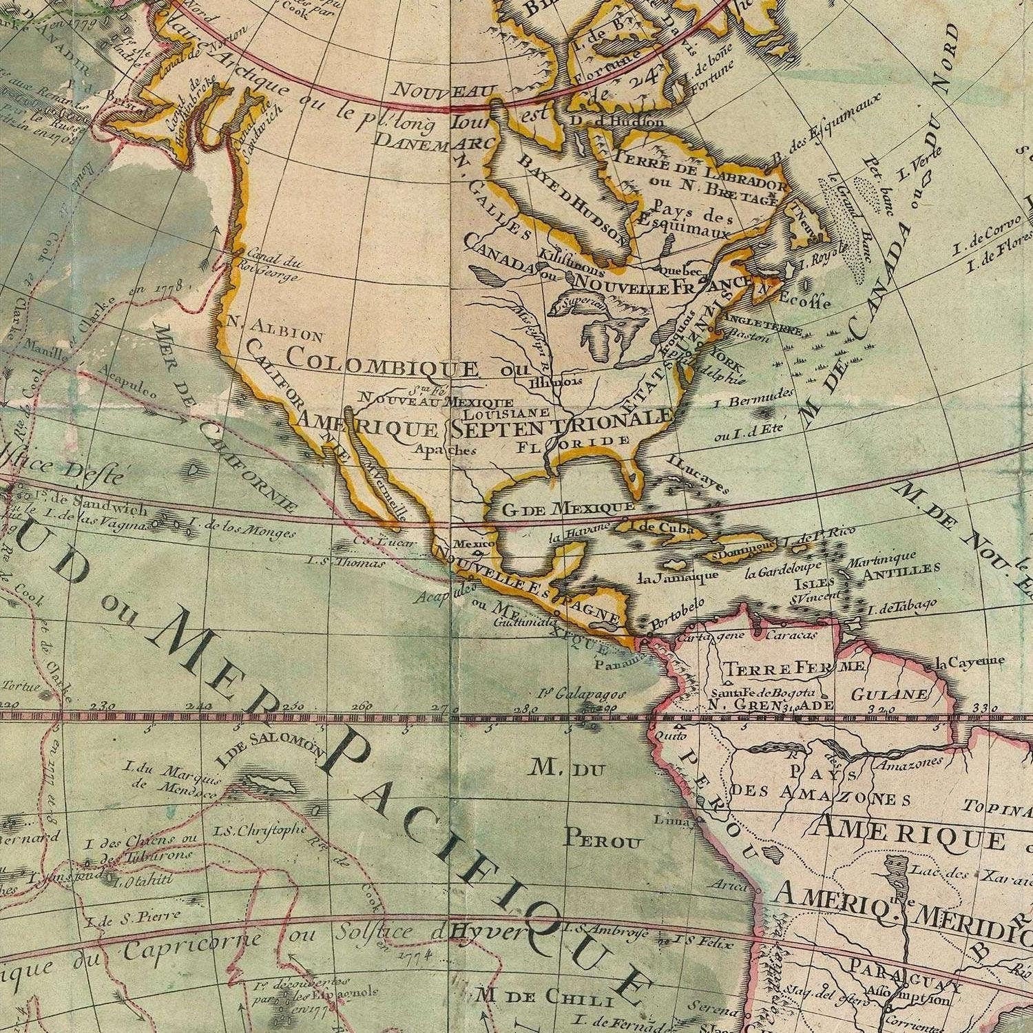 detail of the map from the centre left